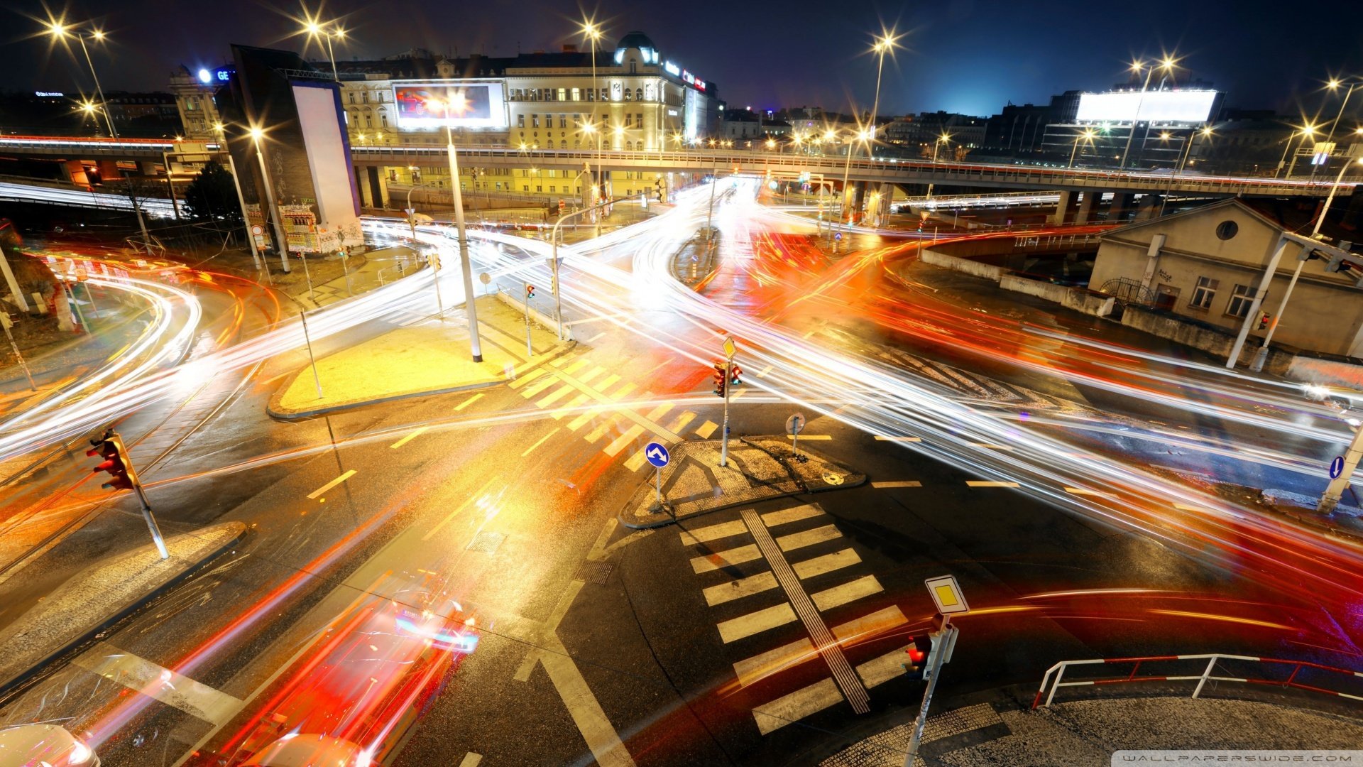 风景,城市夜景,陌生的街角,儿童桌面专用
