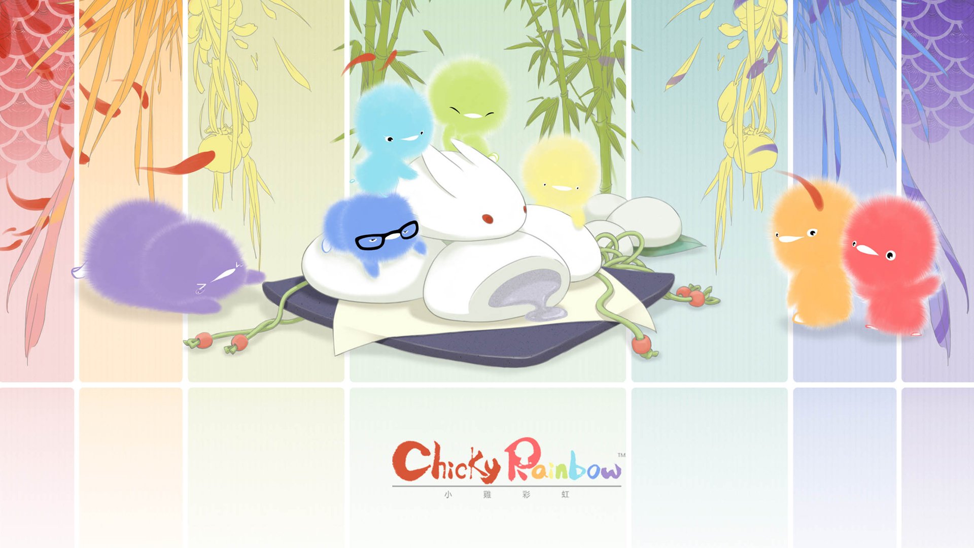 动漫,CG,小鸡彩虹,儿童桌面专用