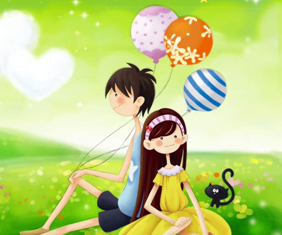 爱情,浪漫手绘,温馨,甜蜜,情侣,浪漫