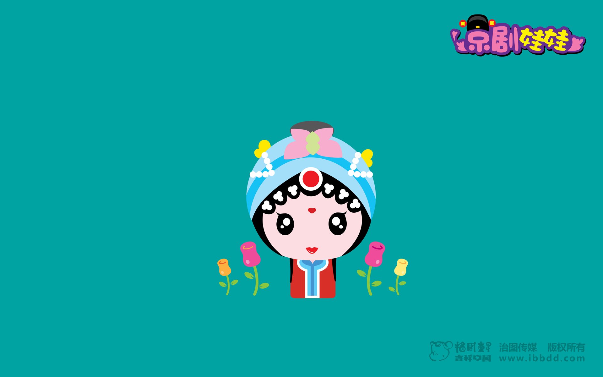 卡通,合作授权,招财童子,@招财童子官方微博,京剧潮,儿童桌面专用