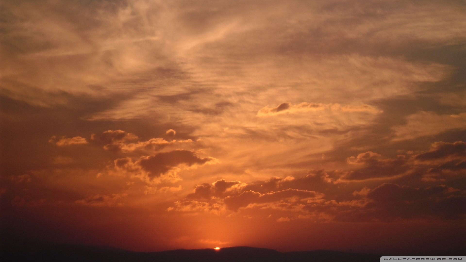 风景,落日余晖,儿童桌面专用