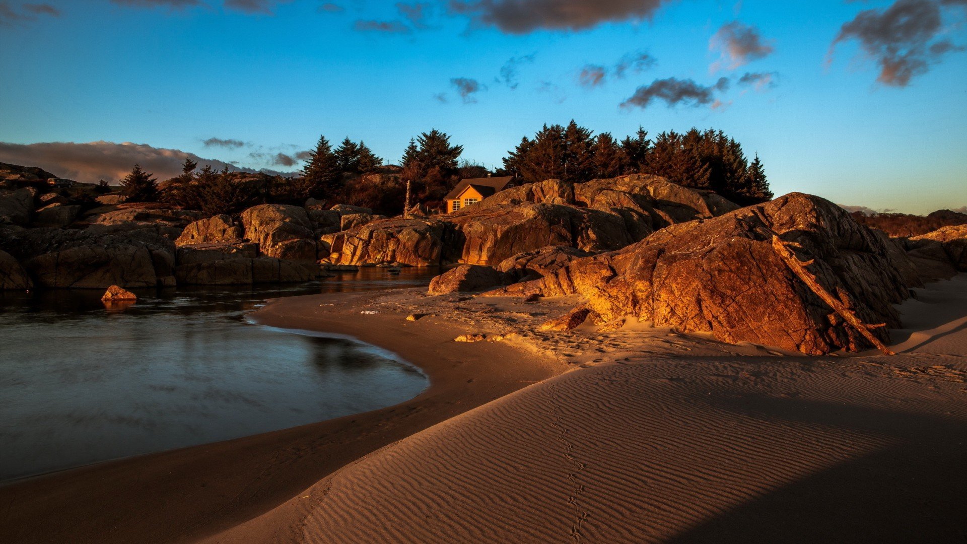 别墅,度假,夕阳,落日,晚霞,儿童桌面专用
