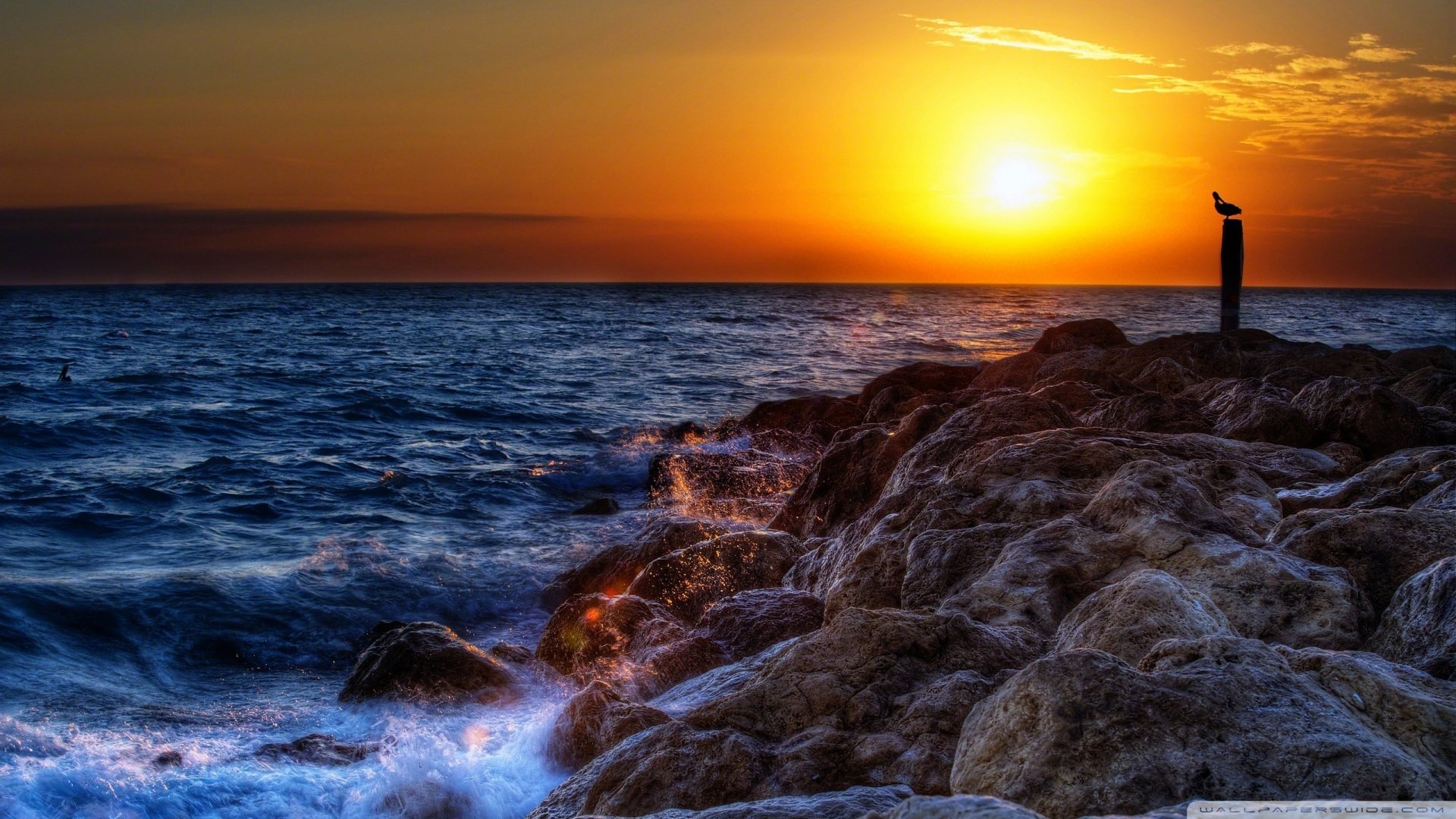 风景,落日余晖,儿童桌面专用