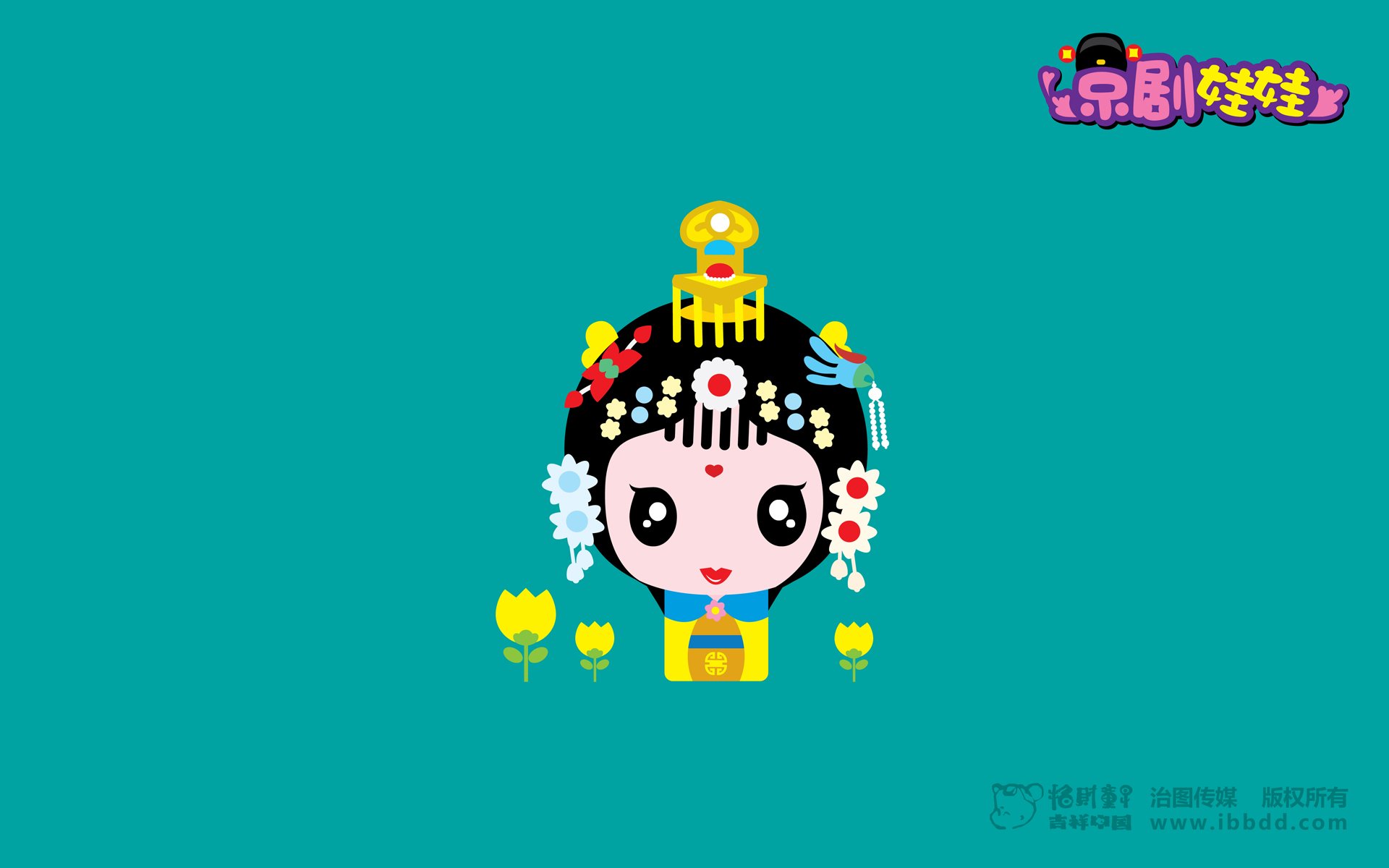 卡通,合作授权,招财童子,@招财童子官方微博,京剧潮,儿童桌面专用