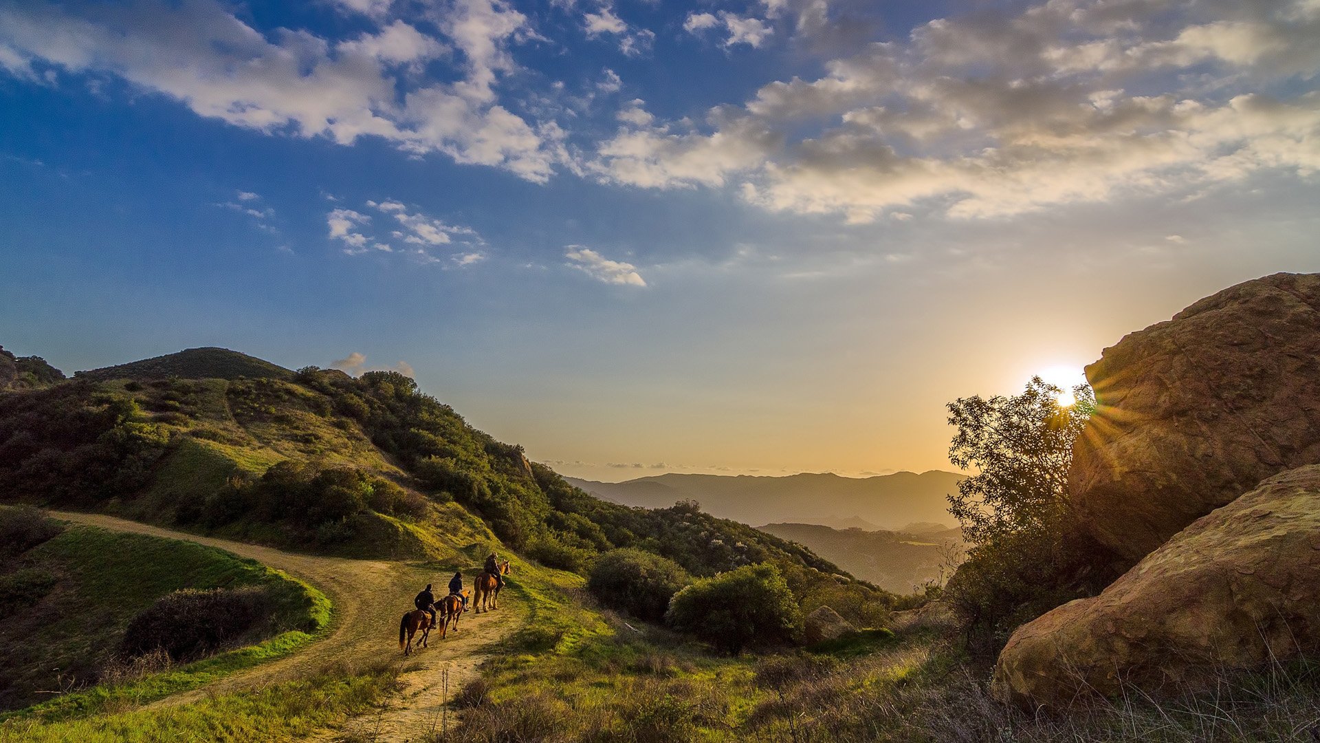 山路,郊外,落日,夕阳,儿童桌面专用
