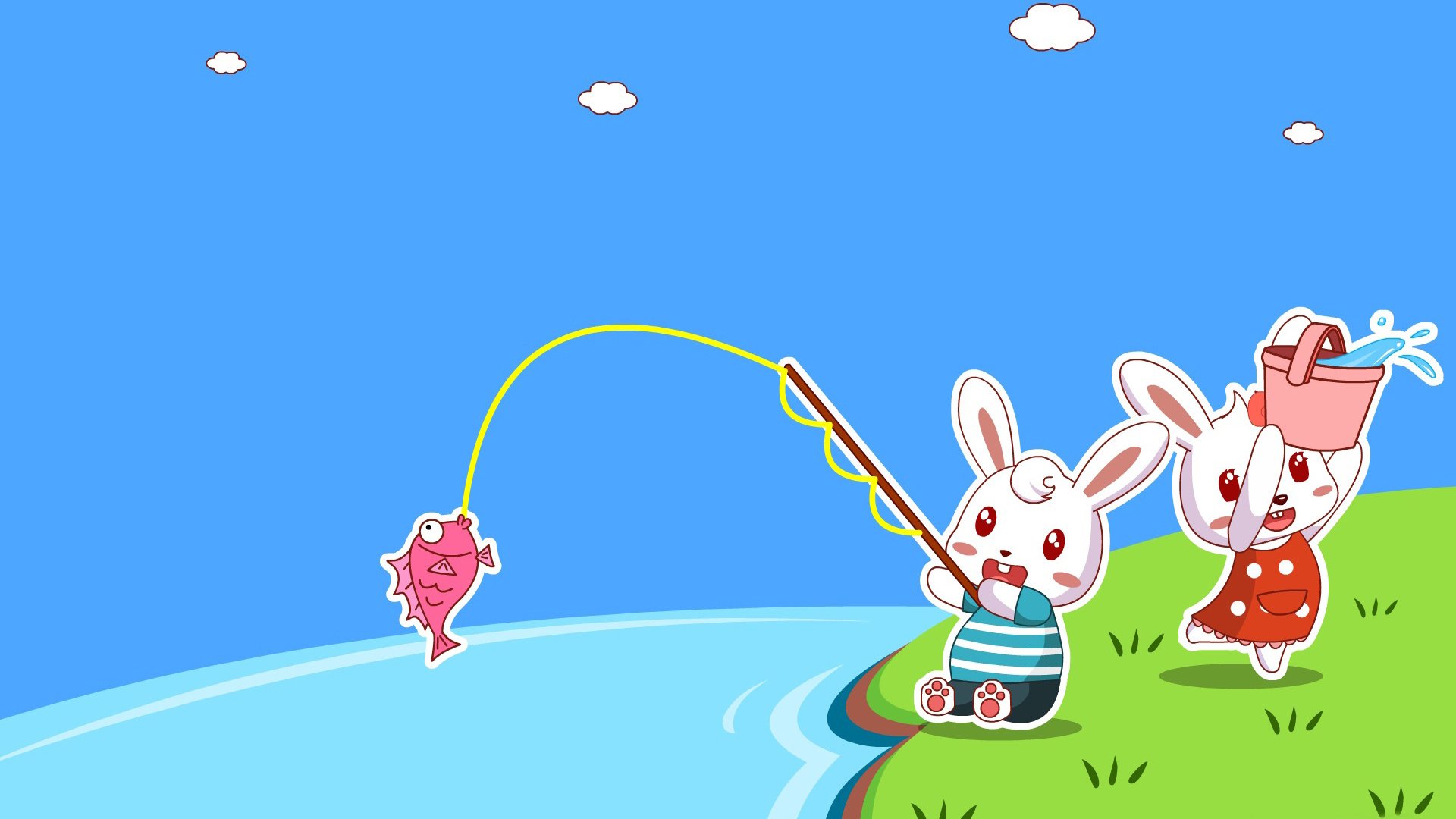 爱情,浪漫手绘,兔子,情侣,甜蜜,温馨,浪漫