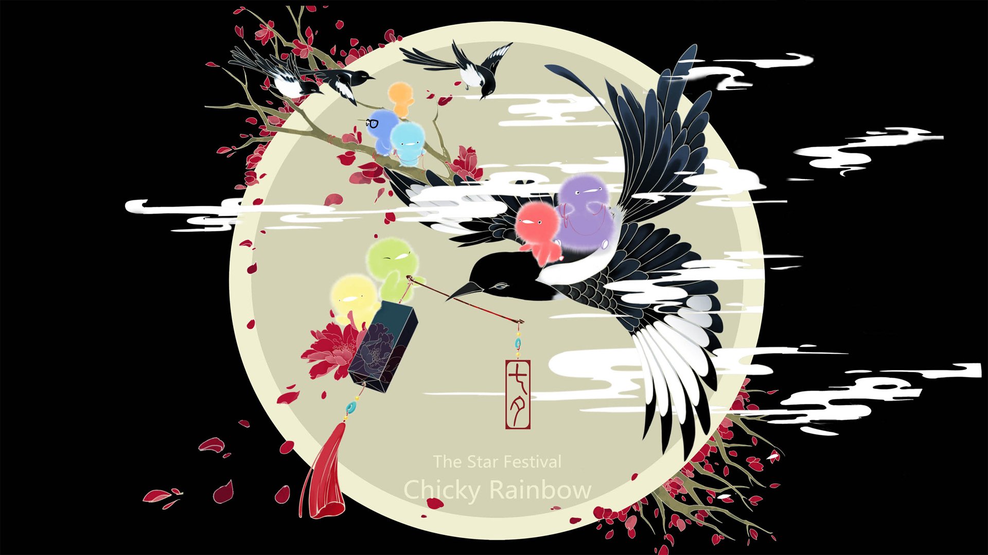 动漫,CG,小鸡彩虹,儿童桌面专用