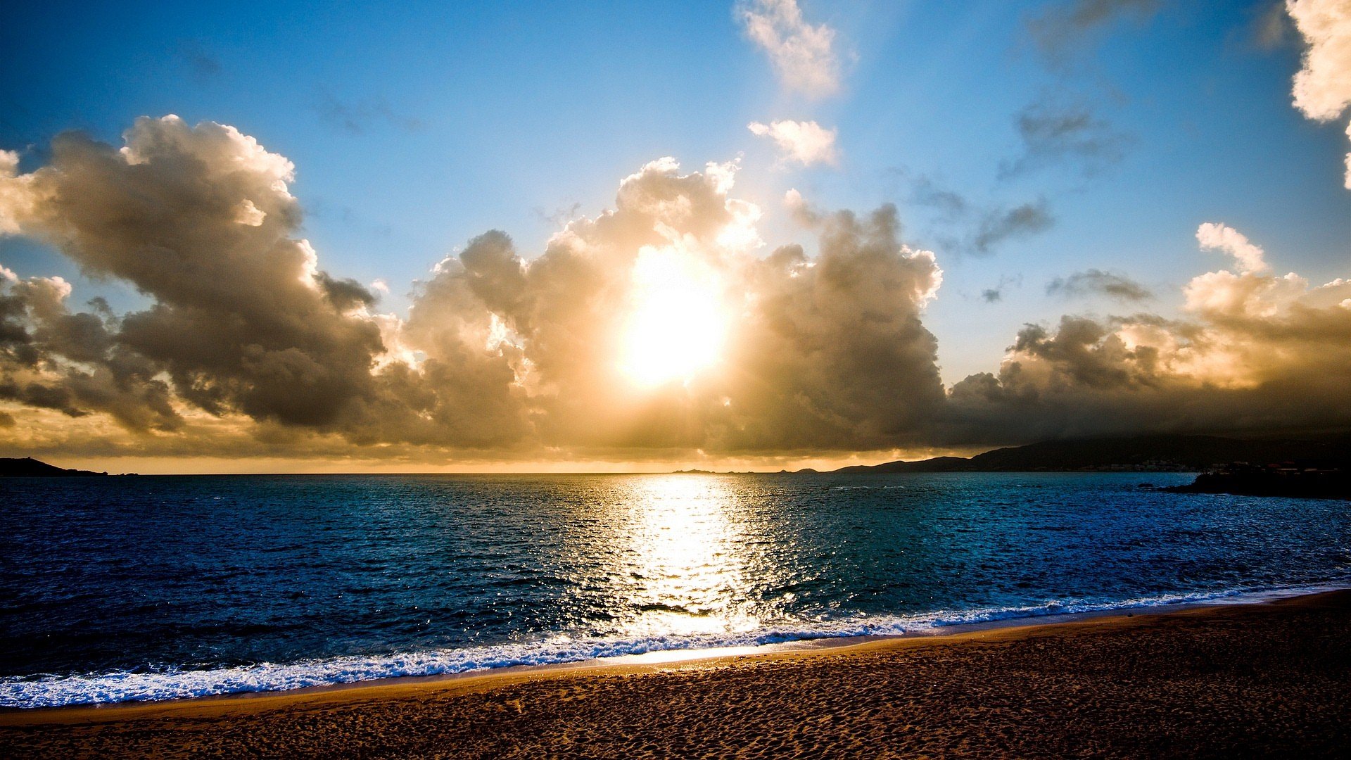 风景,落日余晖,儿童桌面专用
