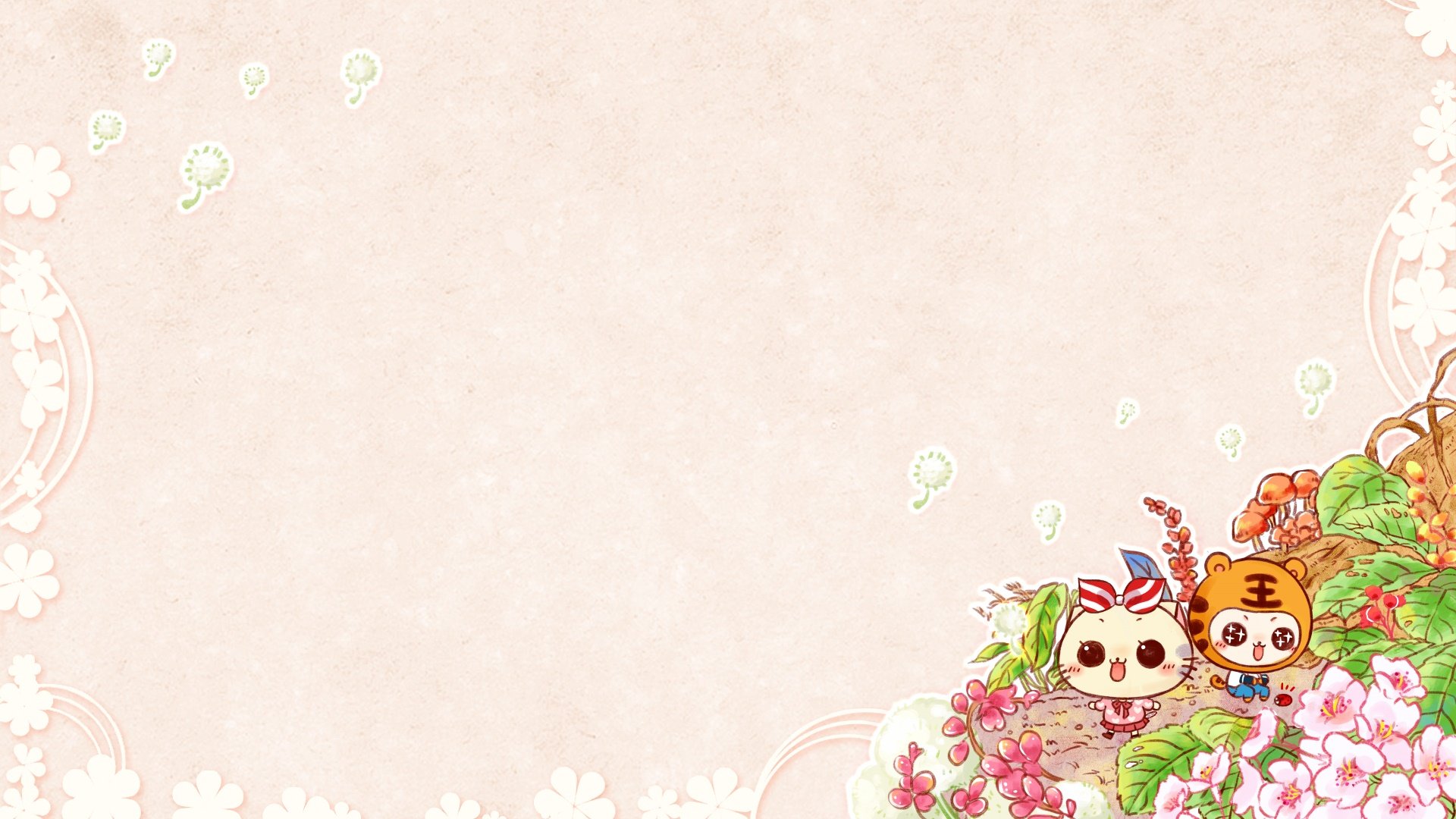 动漫,独家,CC猫,春天,儿童桌面专用