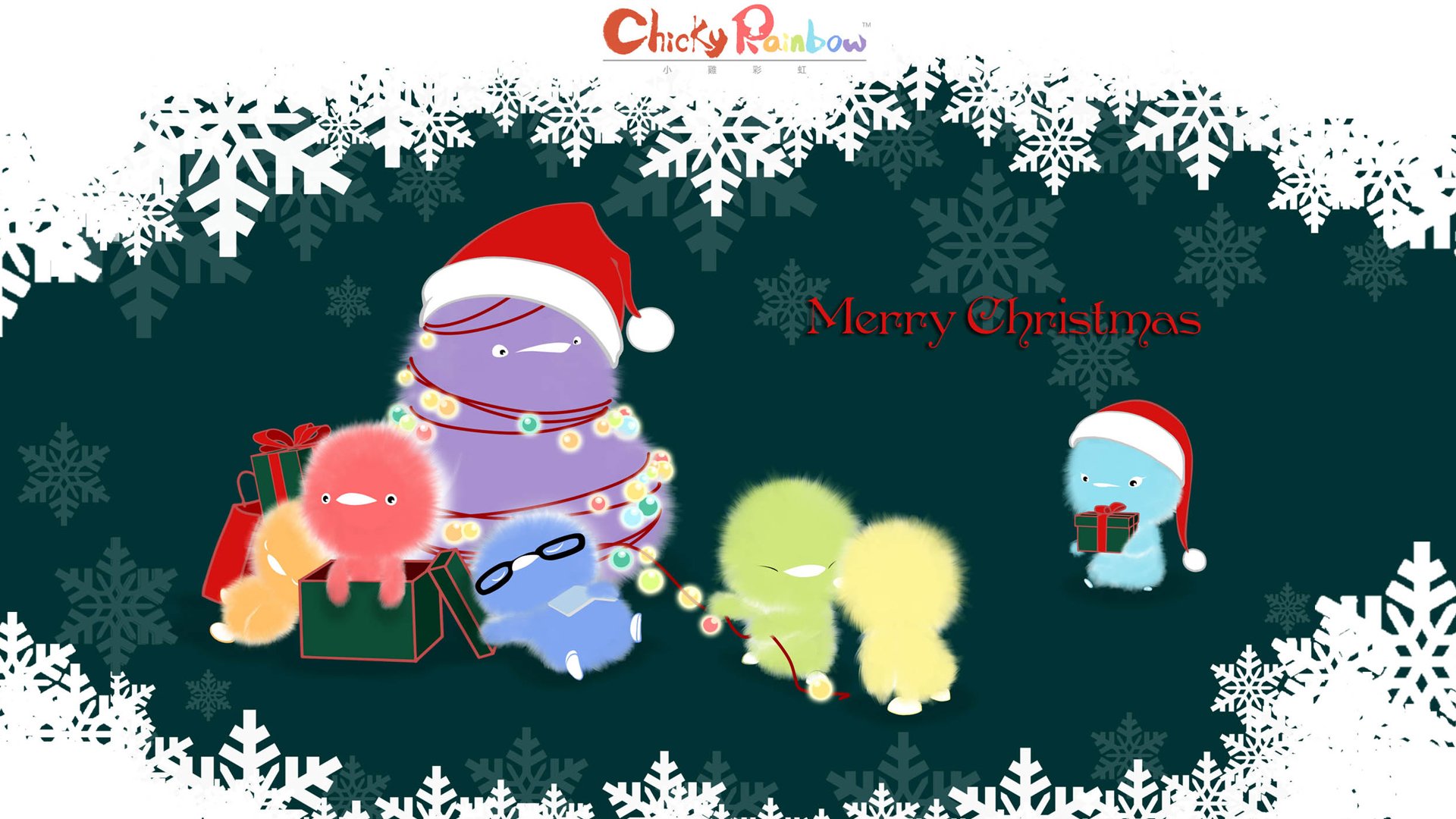 动漫,CG,小鸡彩虹,儿童桌面专用