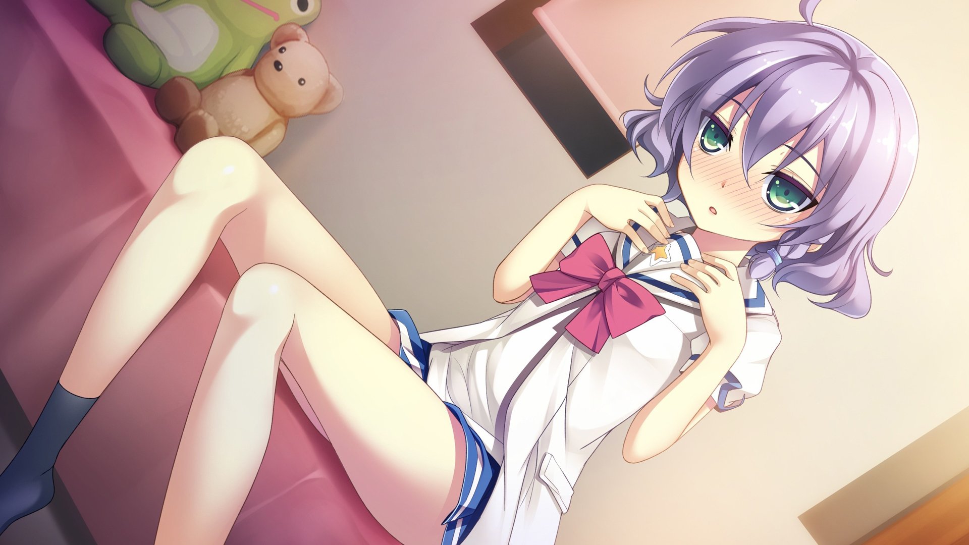 动漫,耳机,少女,插画