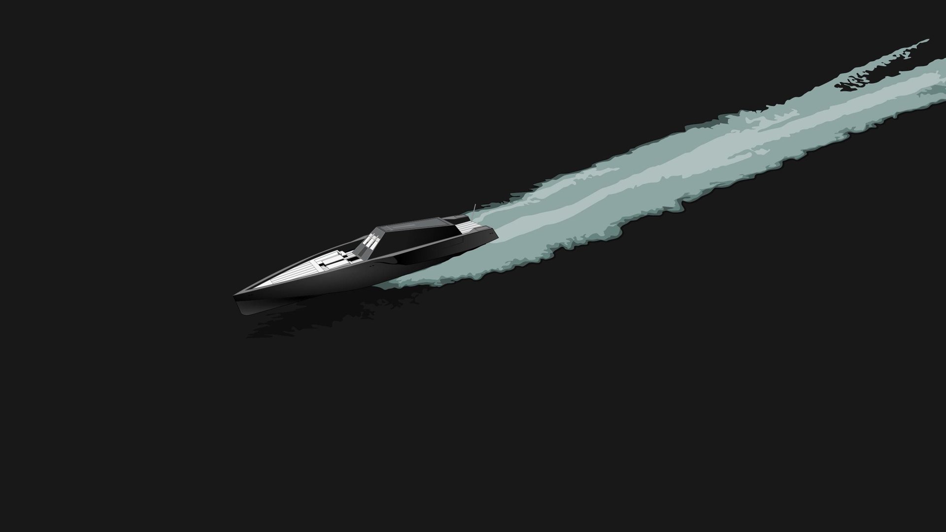 创意,简约,快艇,手绘