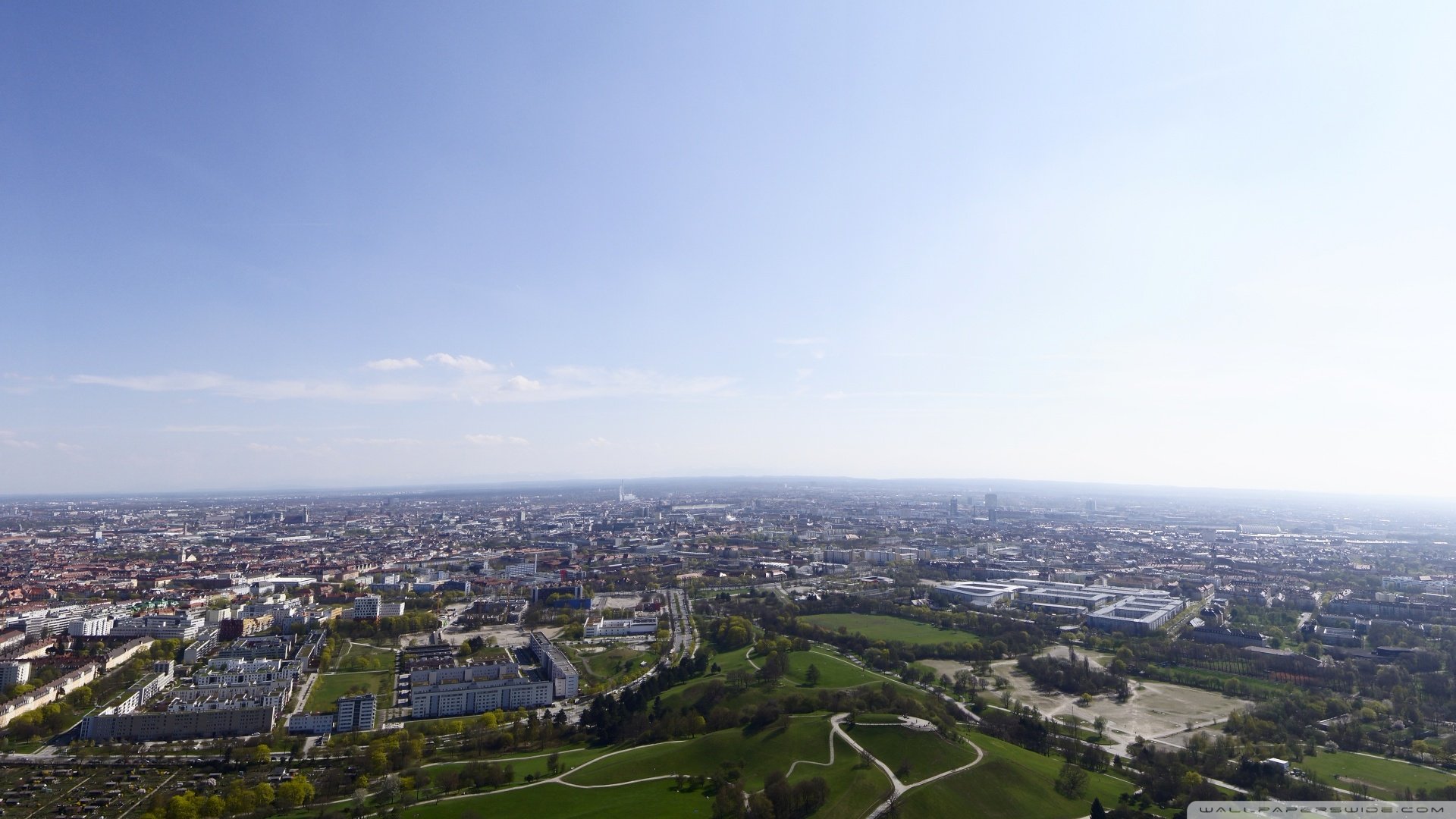 风景,城市,俯瞰,儿童桌面专用
