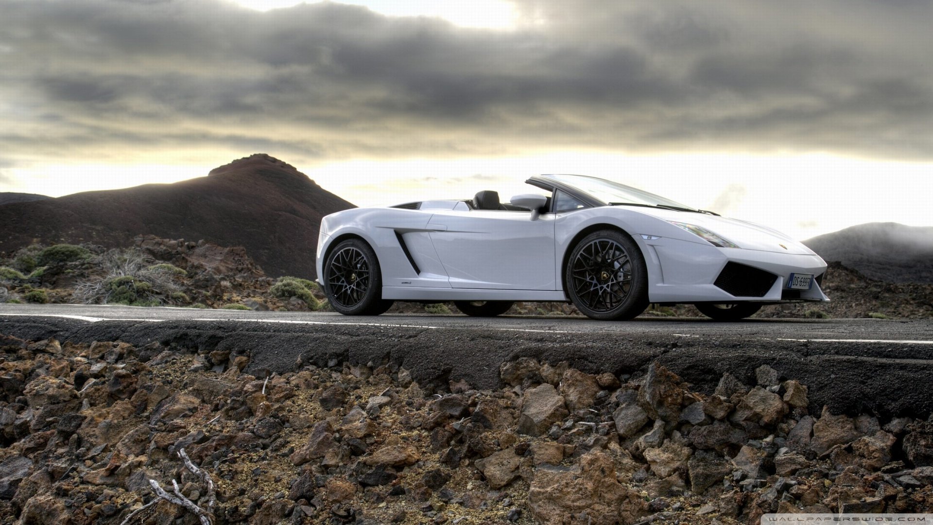 超跑,兰博基尼,白色,敞篷,儿童桌面专用