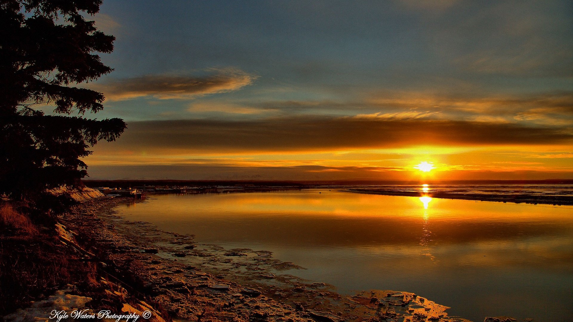 风景,落日余晖,儿童桌面专用