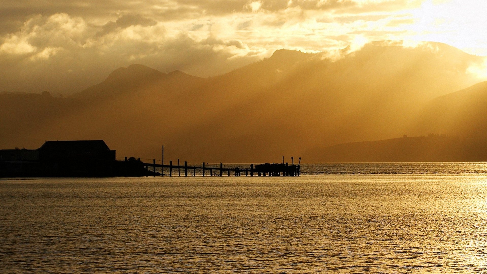 风景,落日,夕阳,晚霞,湖泊,湖面,光线,儿童桌面专用