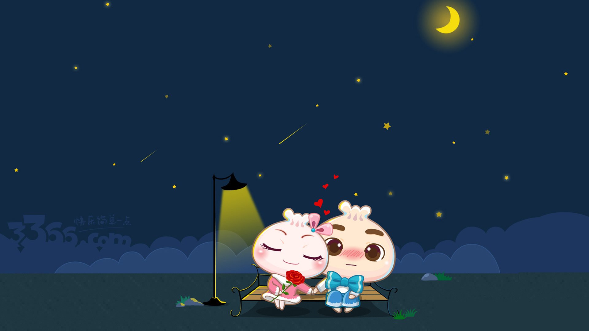 爱情,浪漫手绘,情侣,甜蜜,温馨