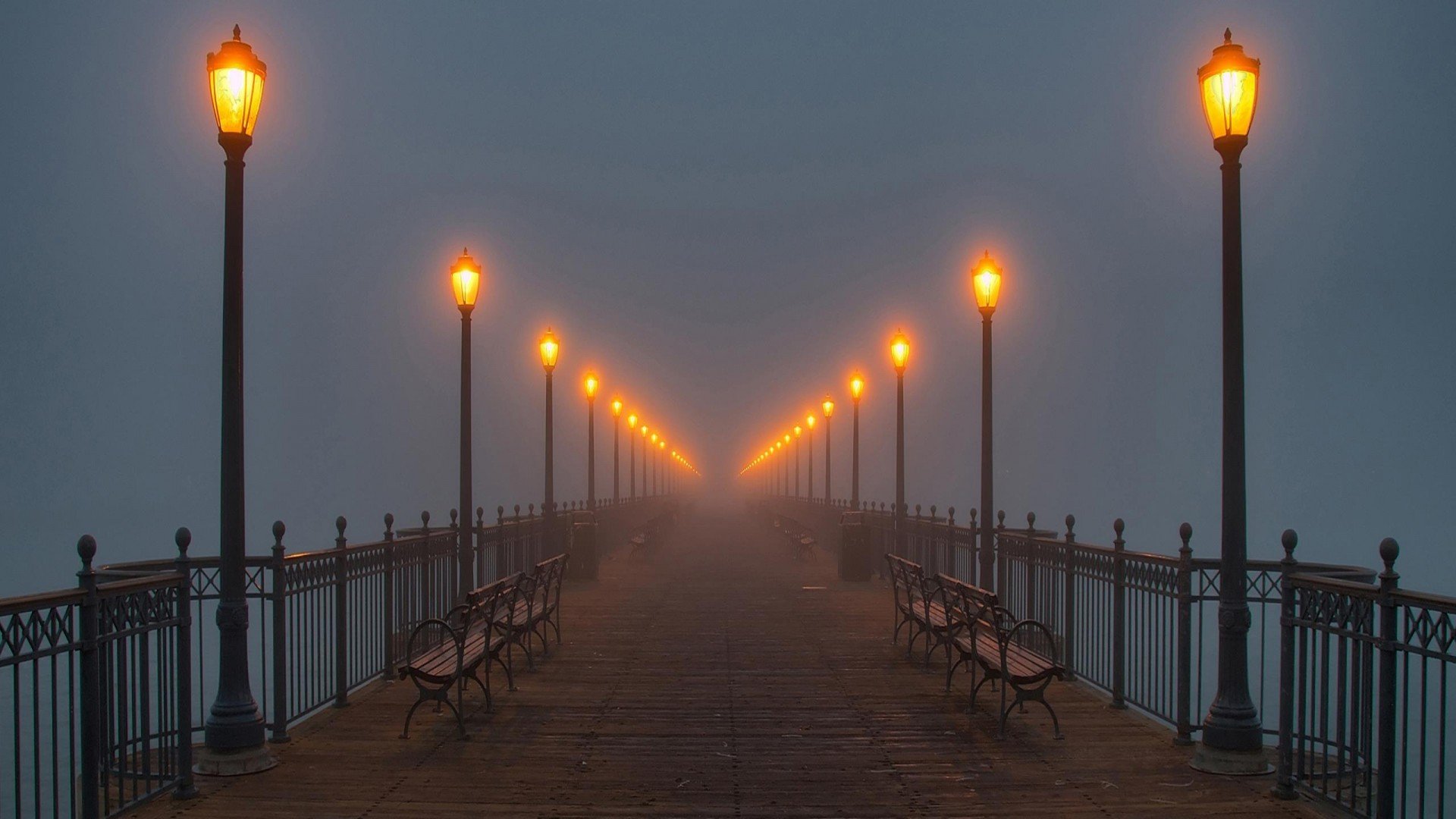 风景,大桥,路灯,儿童桌面专用