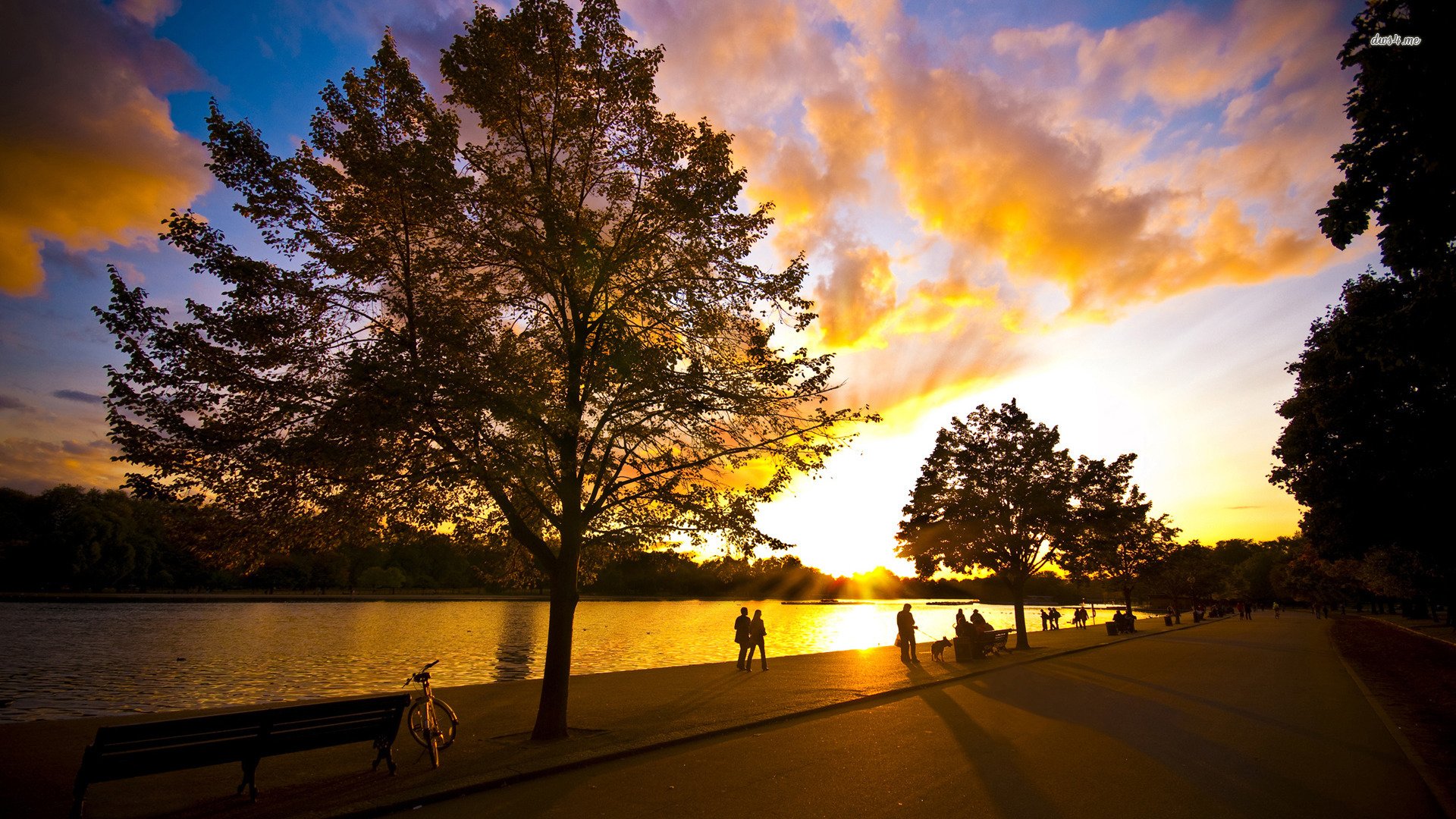 风景,落日余晖,夕阳,儿童桌面专用