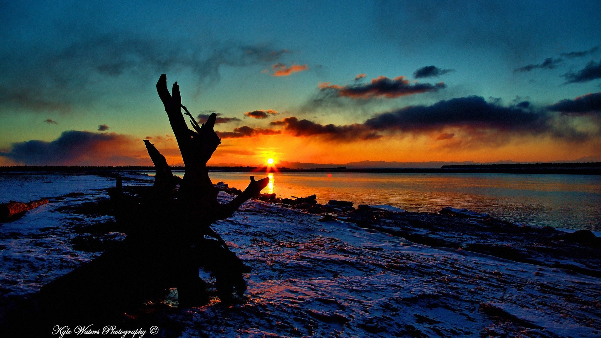 风景,落日余晖,儿童桌面专用