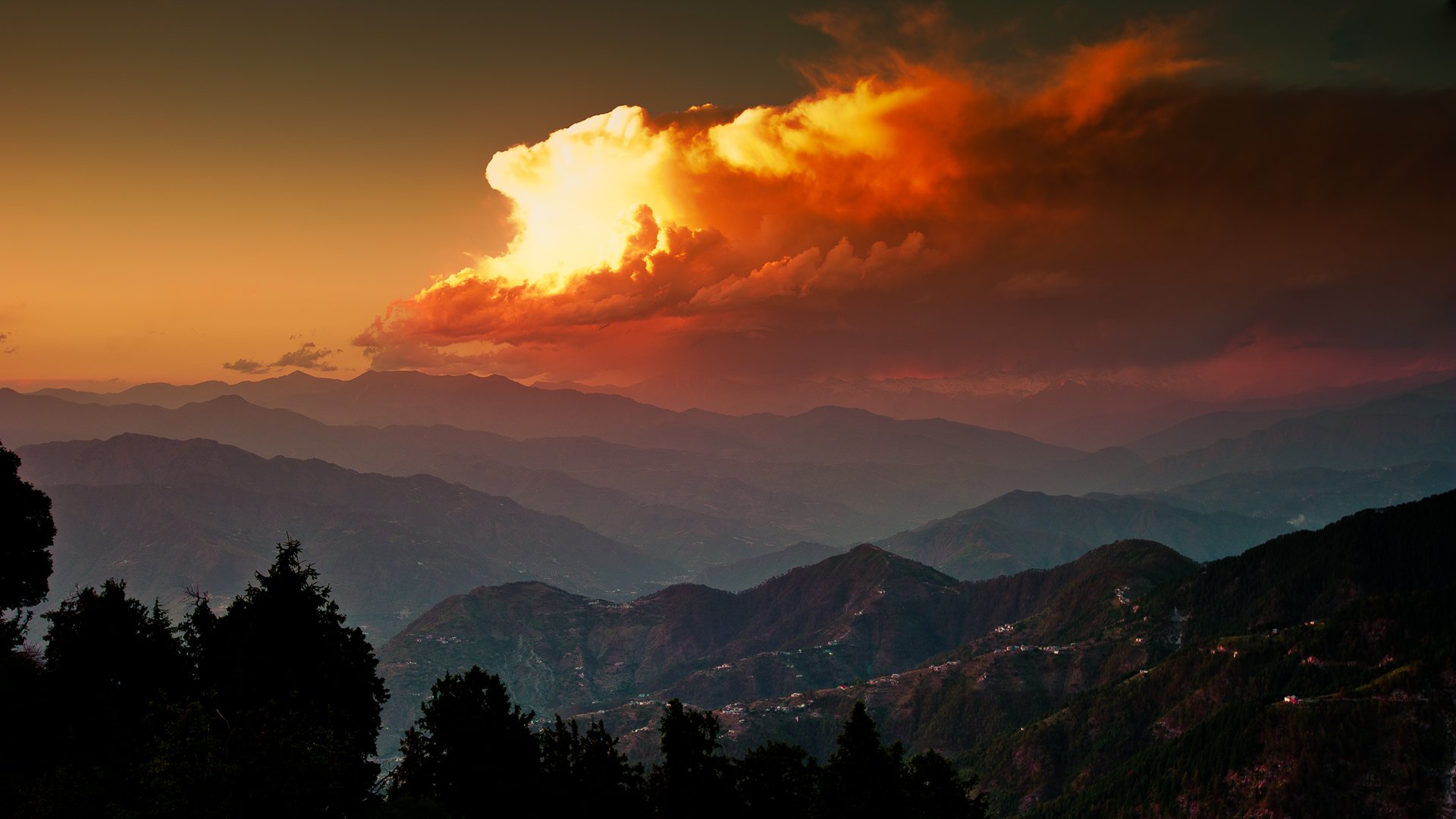 风景,落日余晖,儿童桌面专用