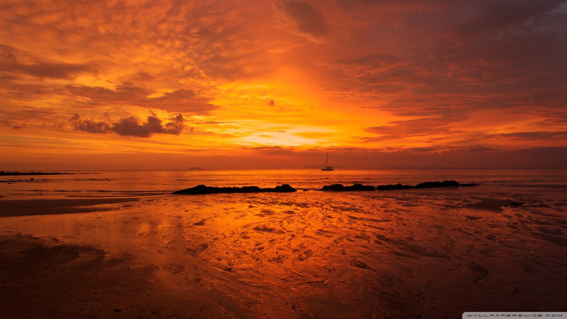 风景,落日余晖,儿童桌面专用