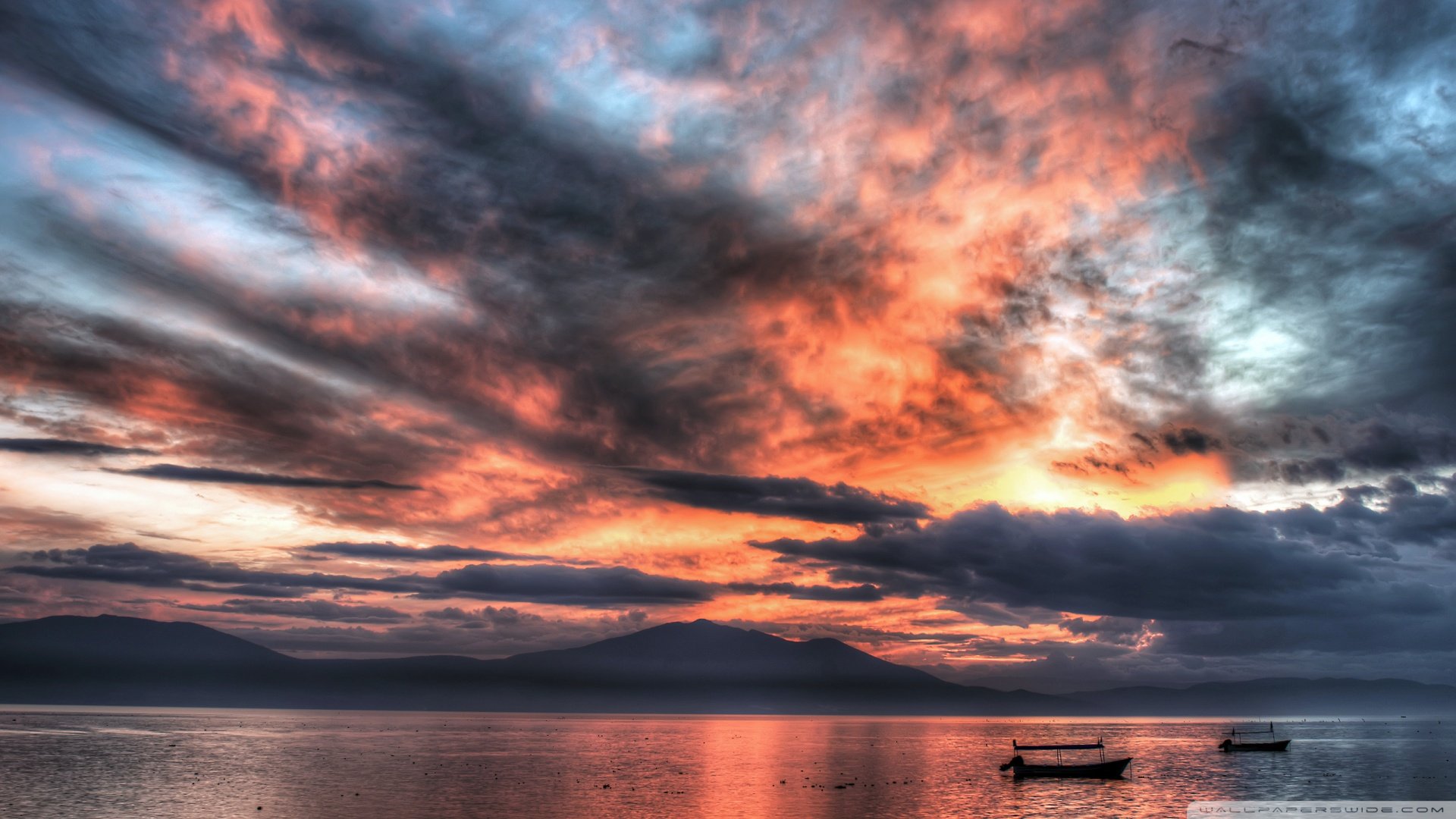 风景,落日余晖,儿童桌面专用