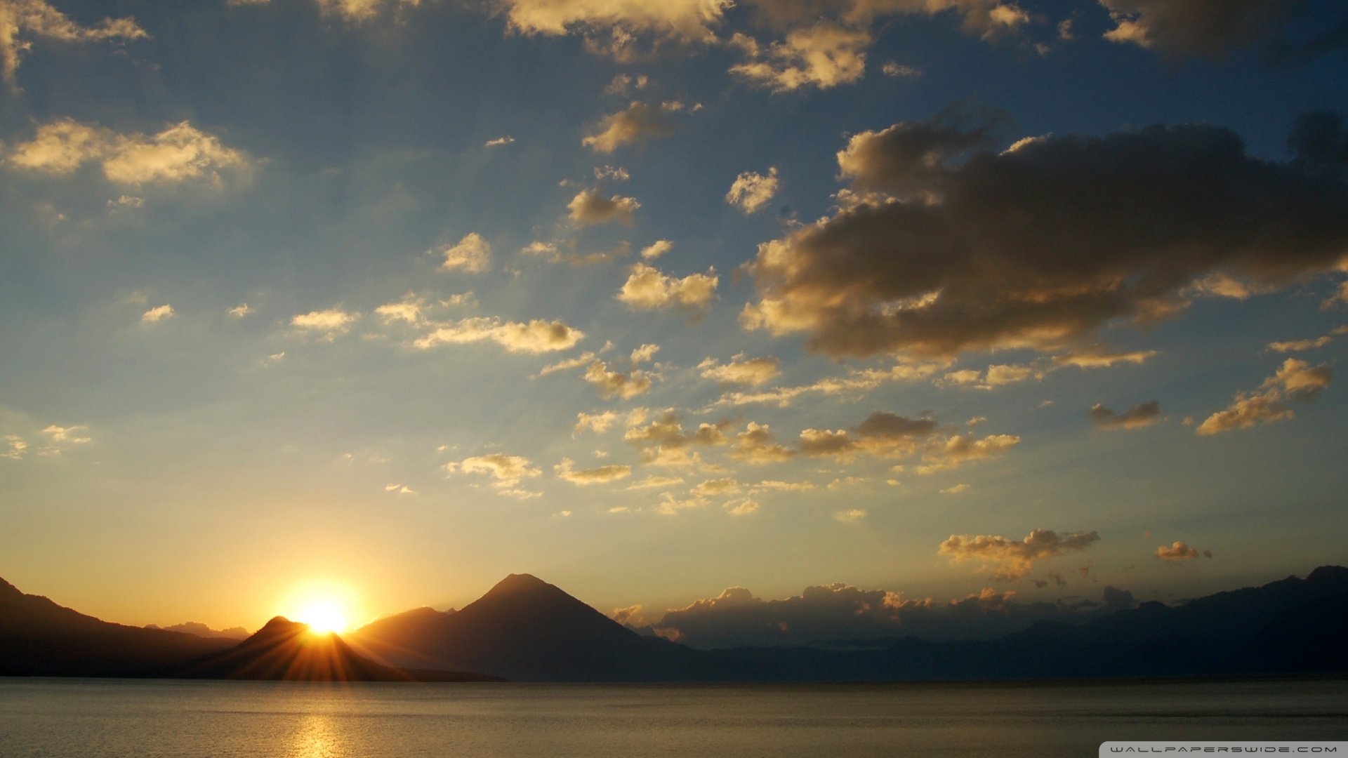 风景,落日余晖,儿童桌面专用