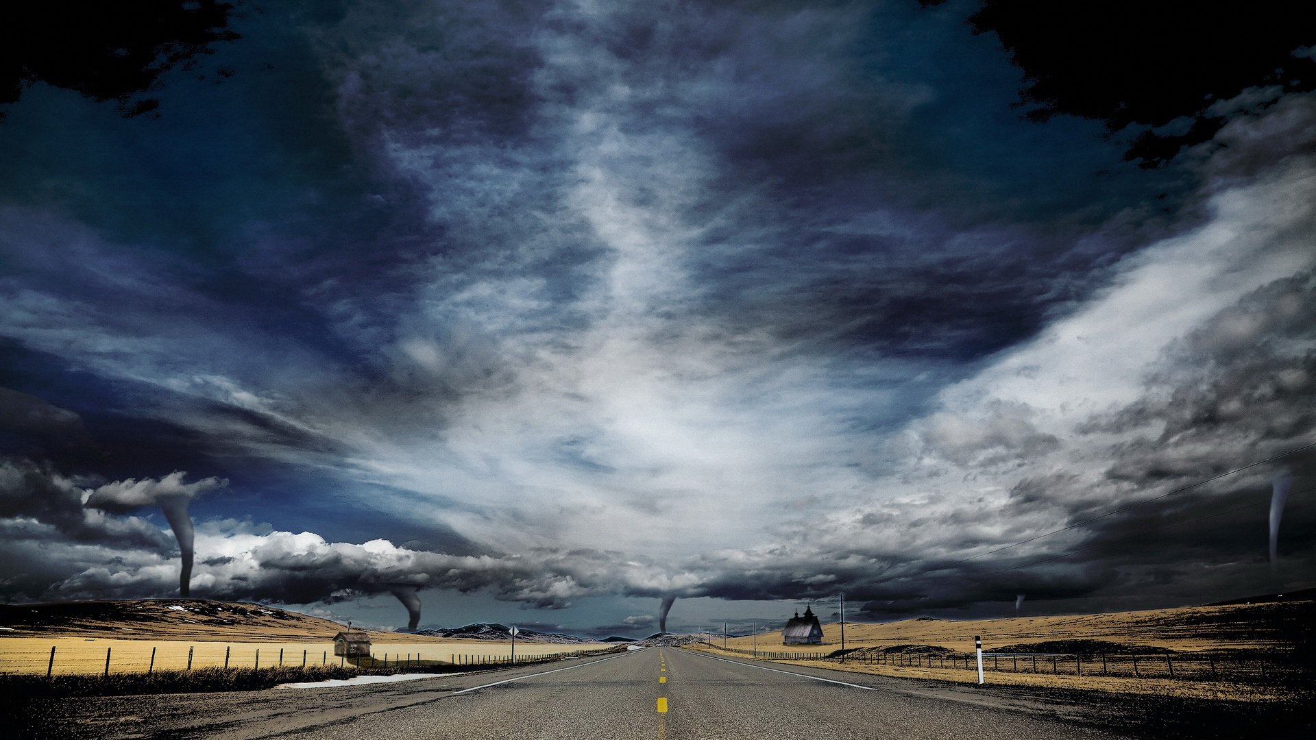 风景,奇幻梦境,龙卷风,儿童桌面专用