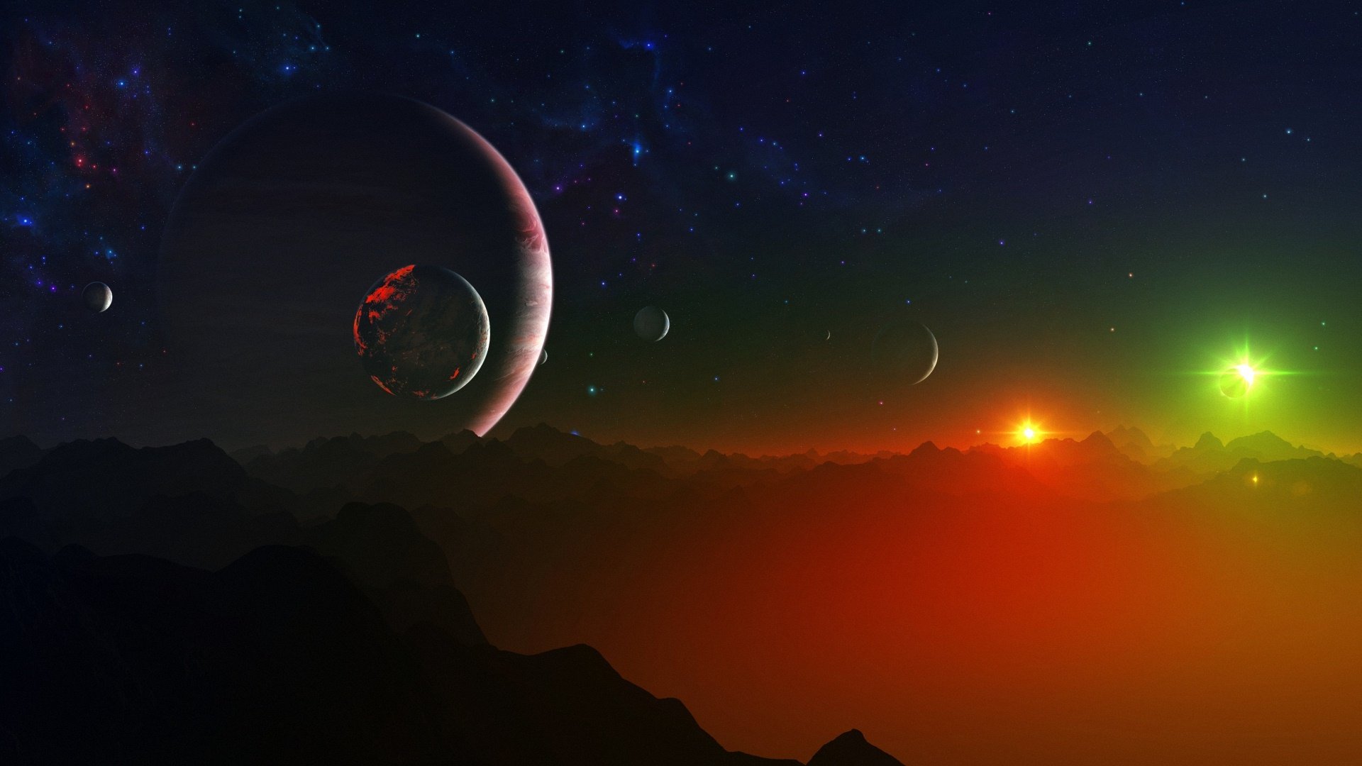 创意,星球,炫彩,炫酷,儿童桌面专用