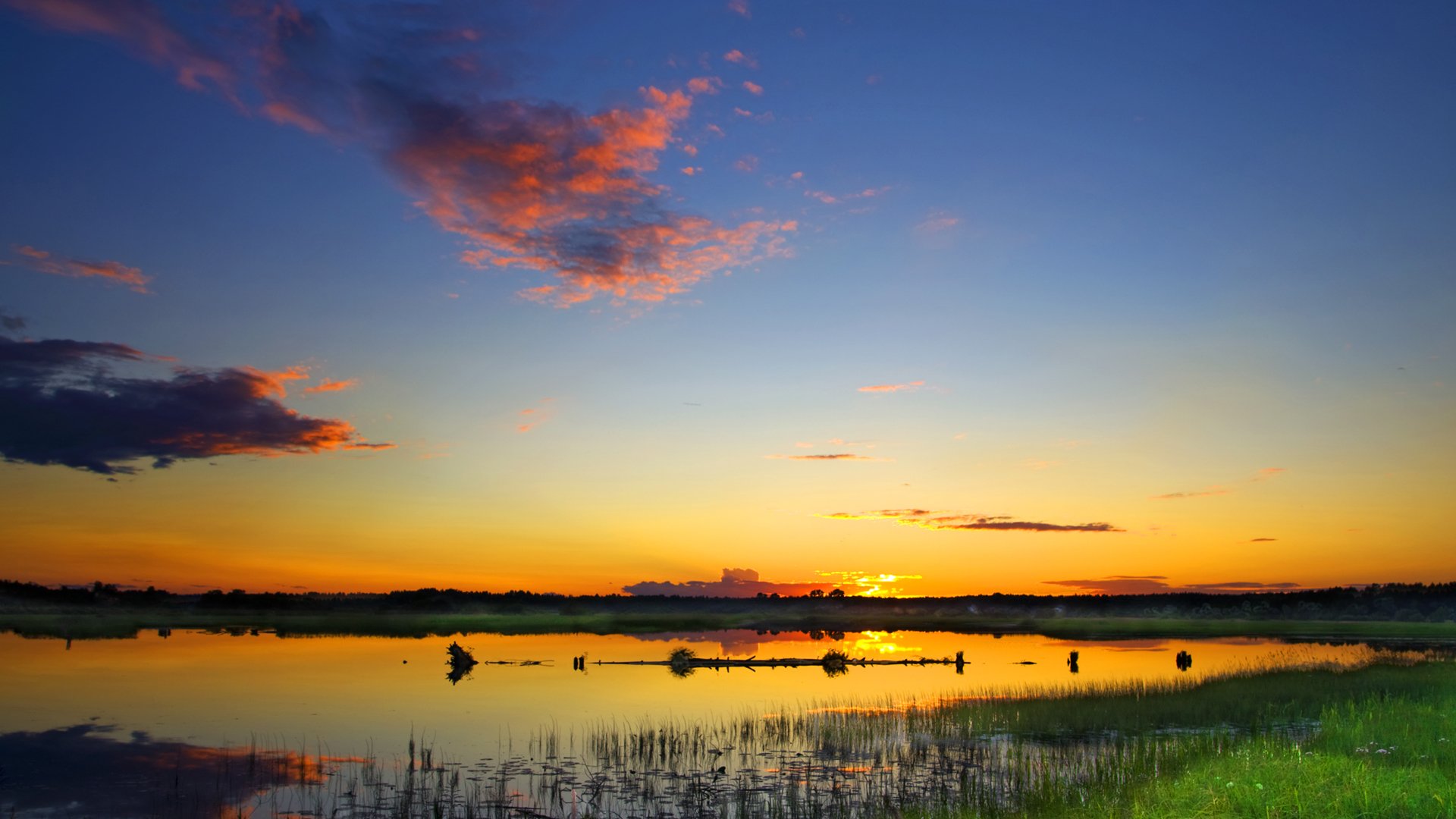 风景,落日余晖,儿童桌面专用