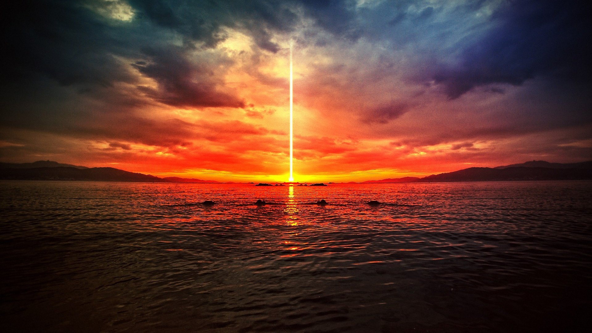 风景,奇幻梦境,落日,夕阳,儿童桌面专用