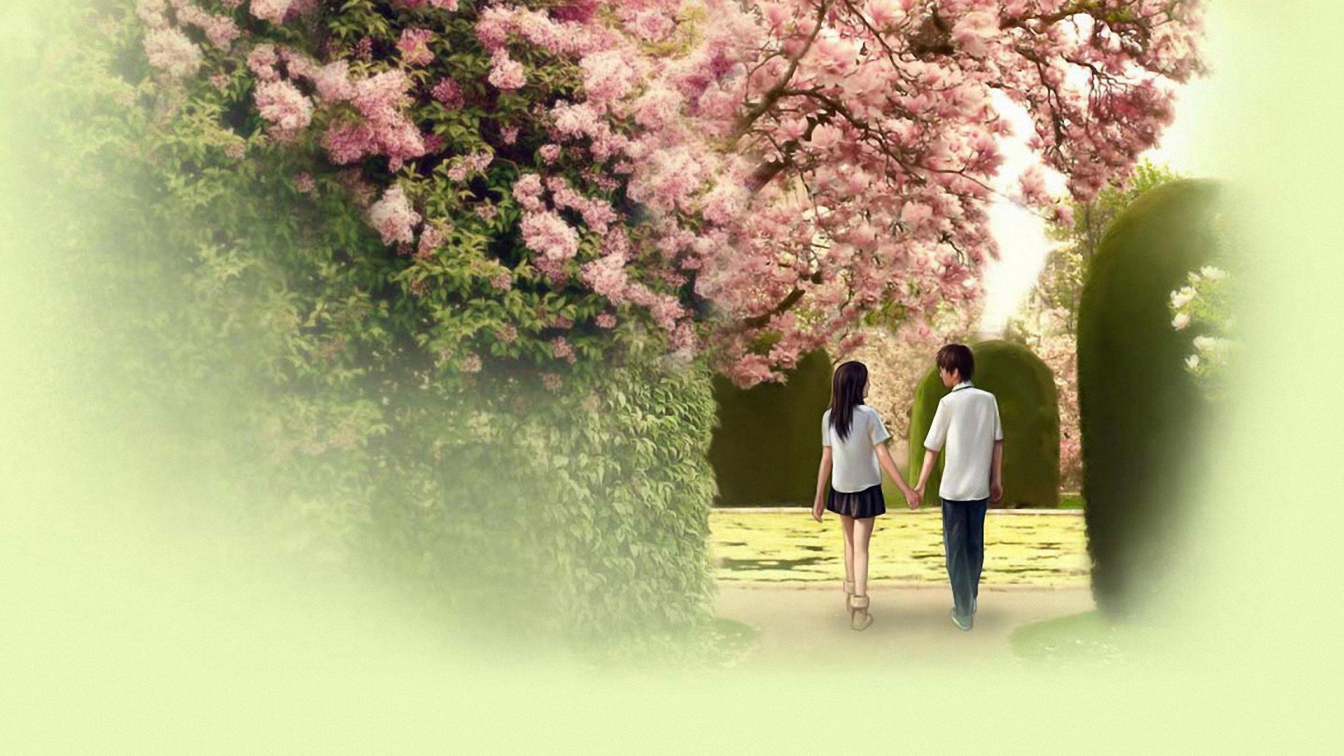 爱情,唯美温馨,手绘,情侣