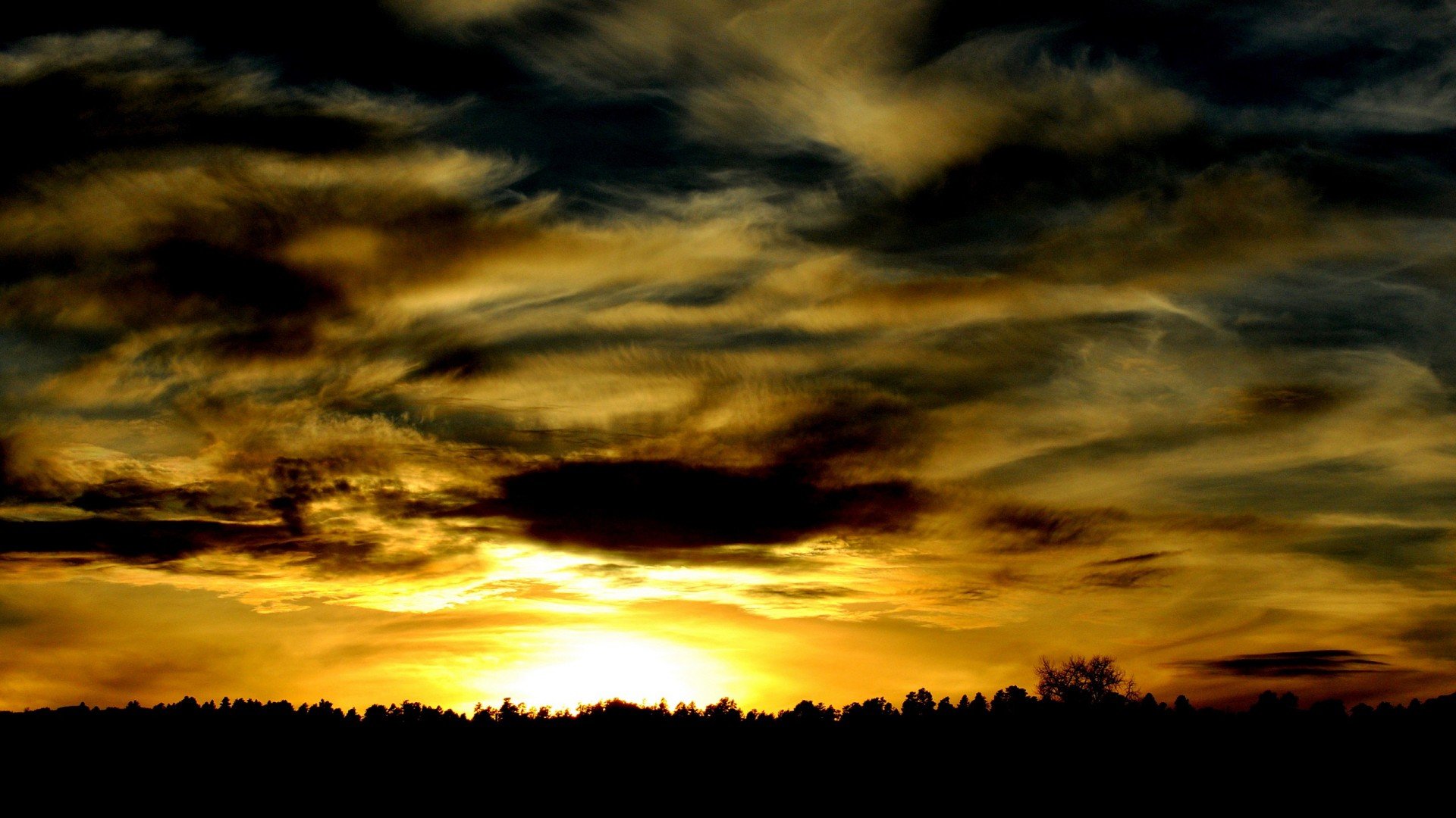 风景,落日余晖,儿童桌面专用