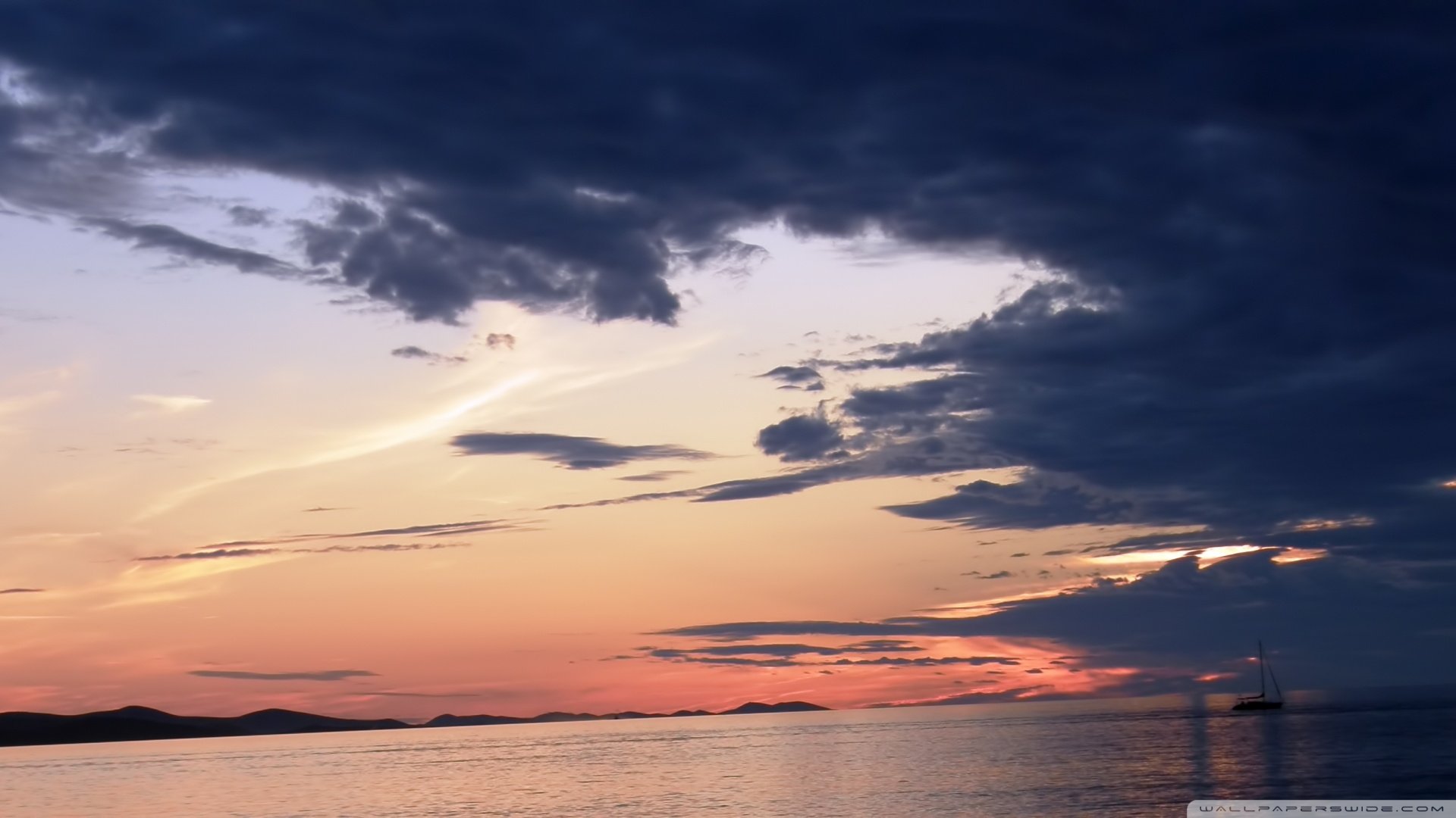 风景,落日余晖,儿童桌面专用