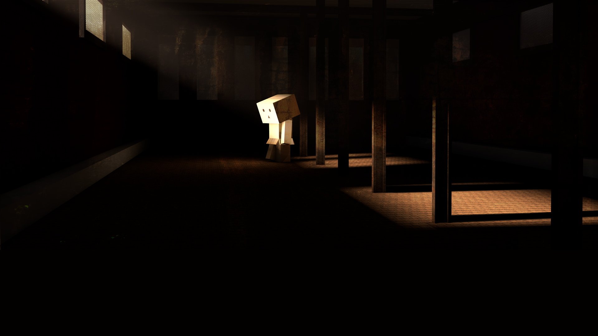 小清新,温馨一刻,纸箱人,阿楞