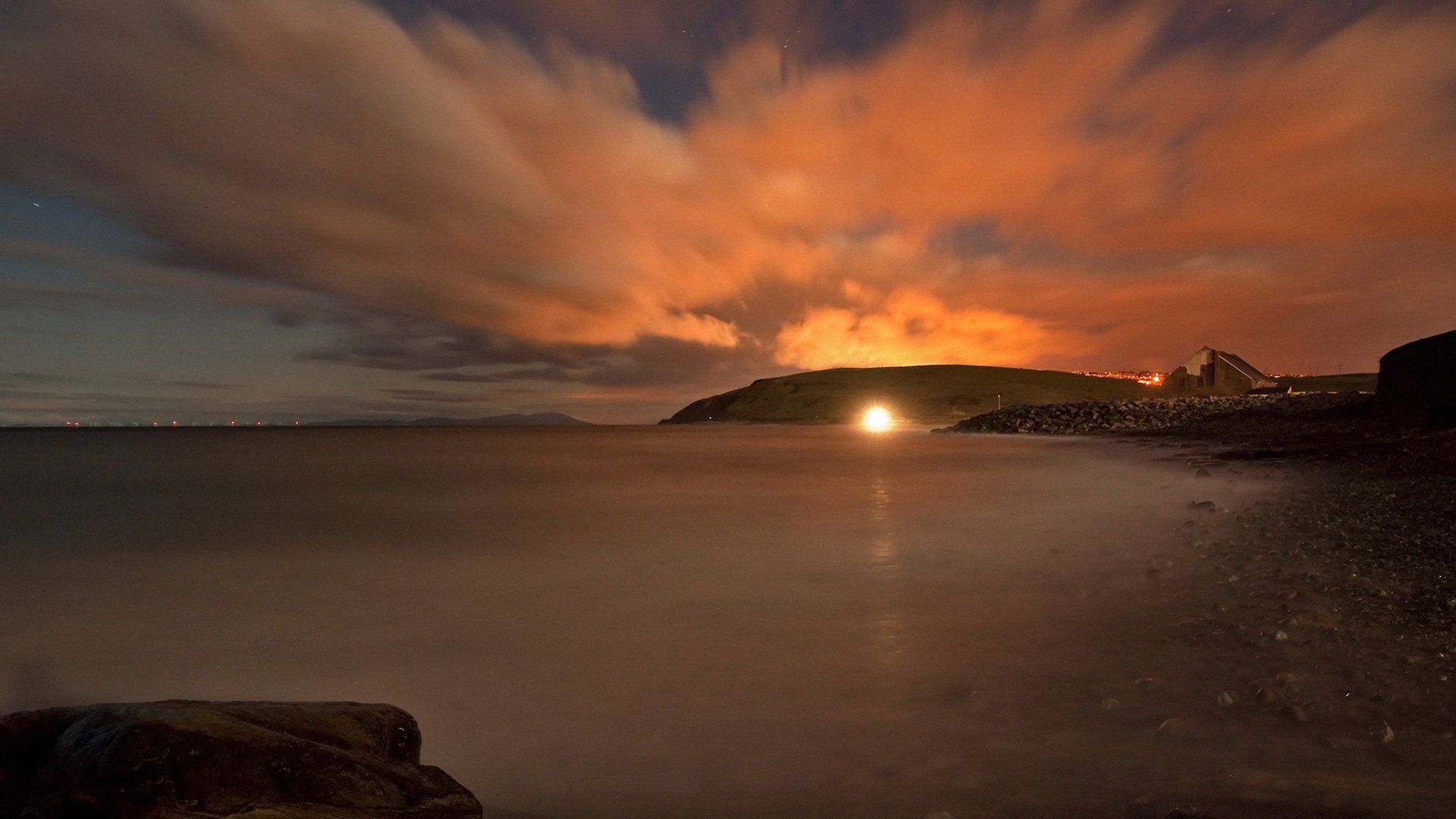 风景,黄昏,大海,儿童桌面专用
