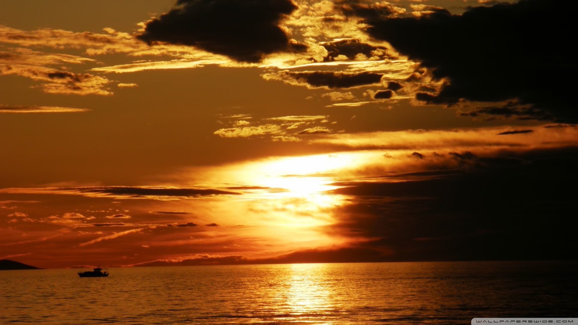 风景,落日余晖,儿童桌面专用