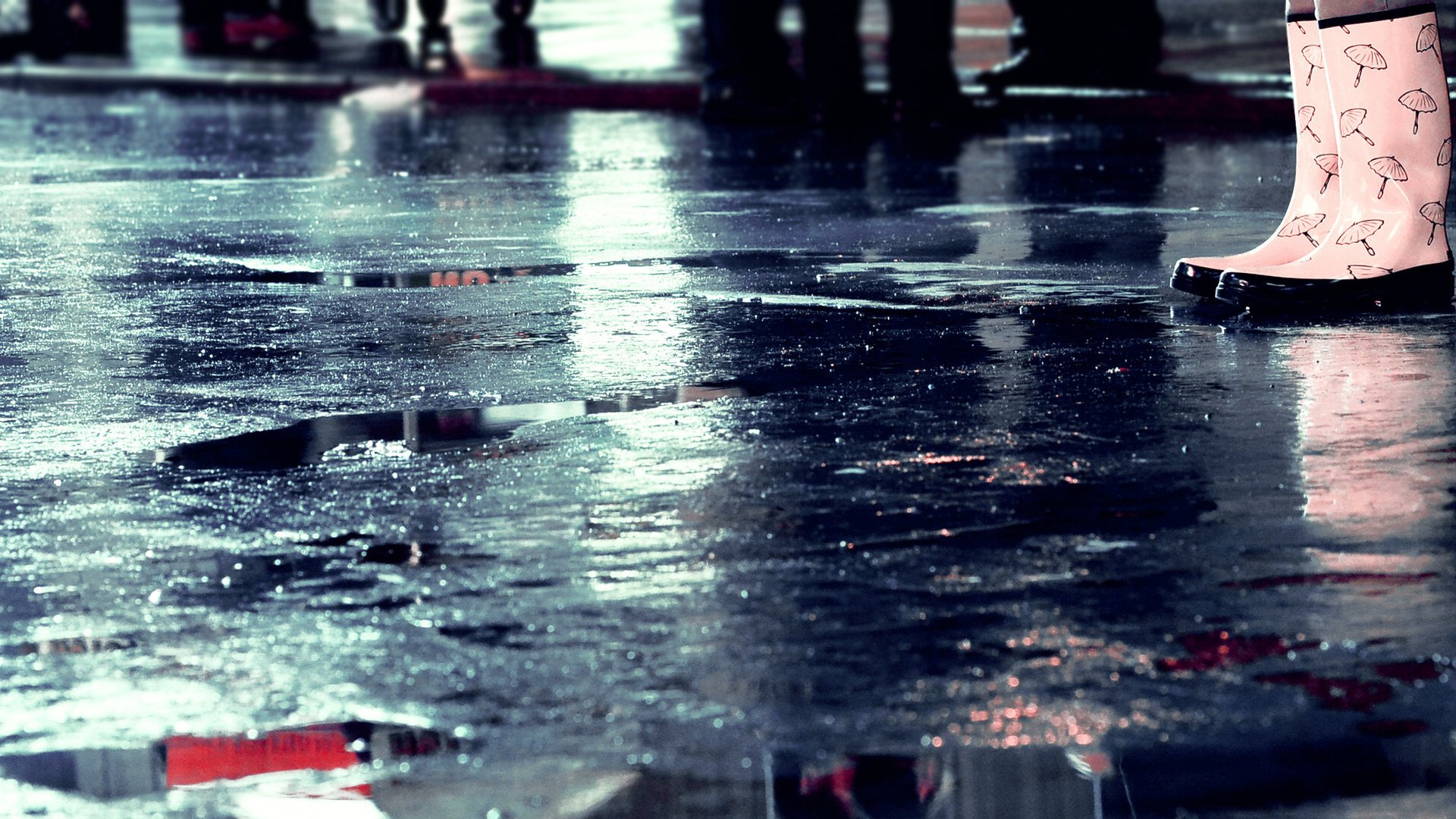 风景,细雨蒙蒙,城市夜景,儿童桌面专用