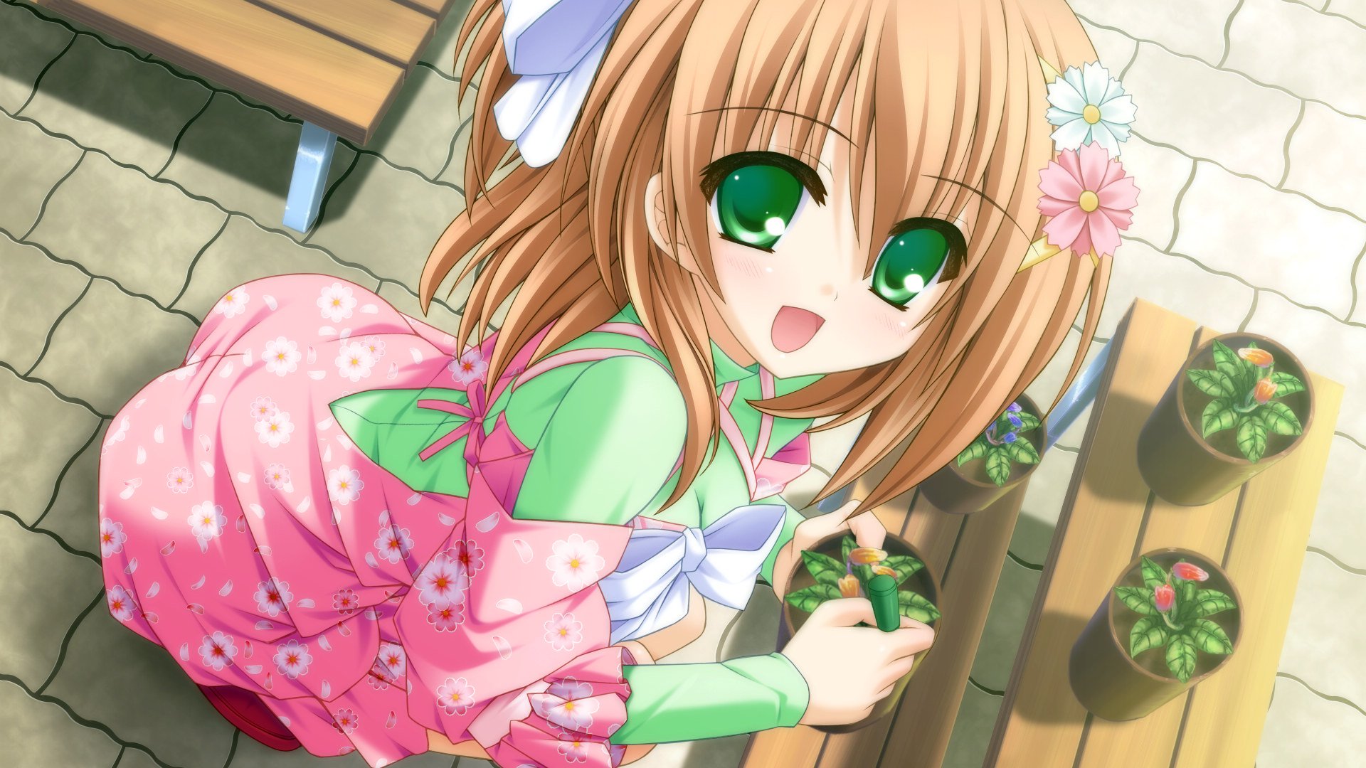 动漫,少女,萝莉,七彩的素描