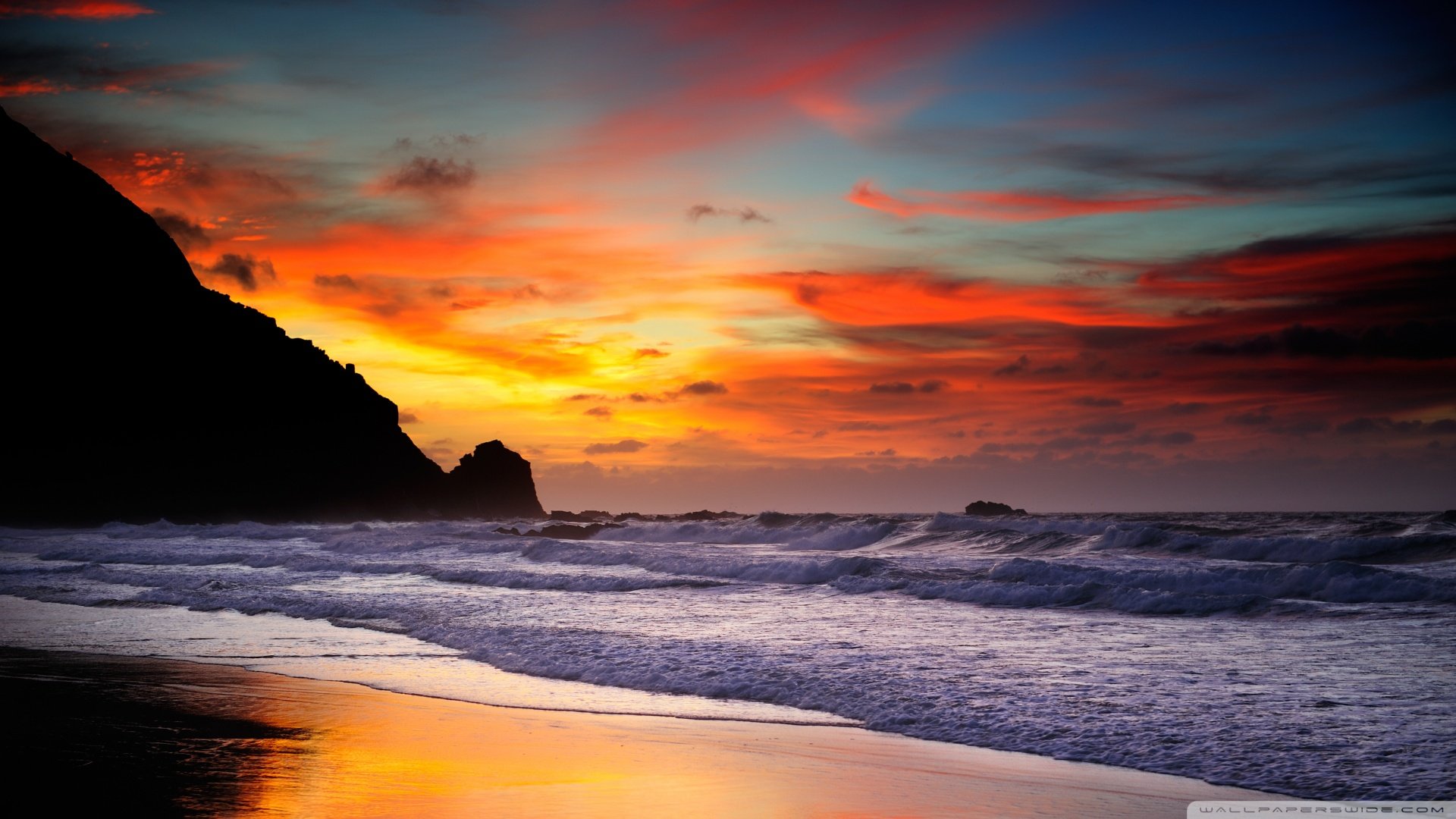 风景,落日余晖,儿童桌面专用