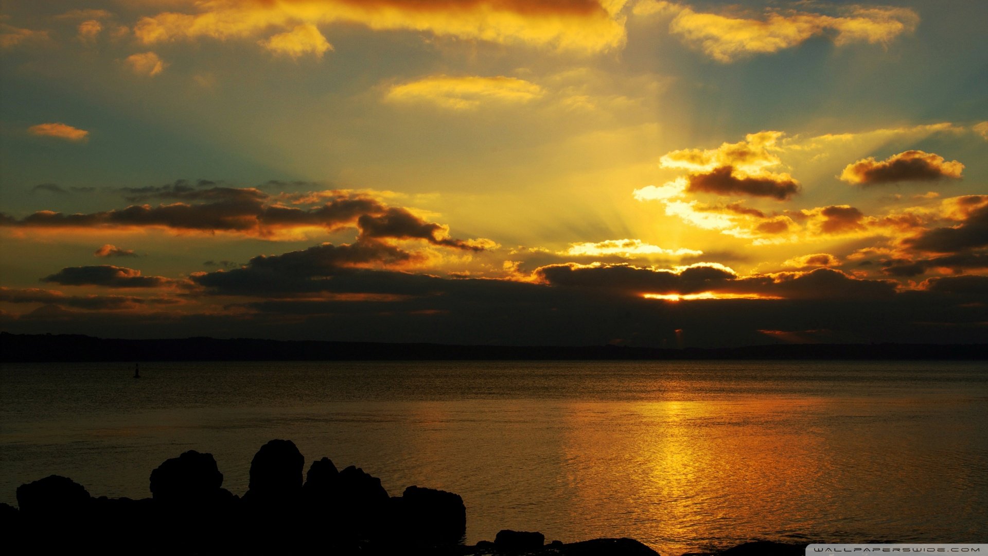 风景,落日余晖,儿童桌面专用