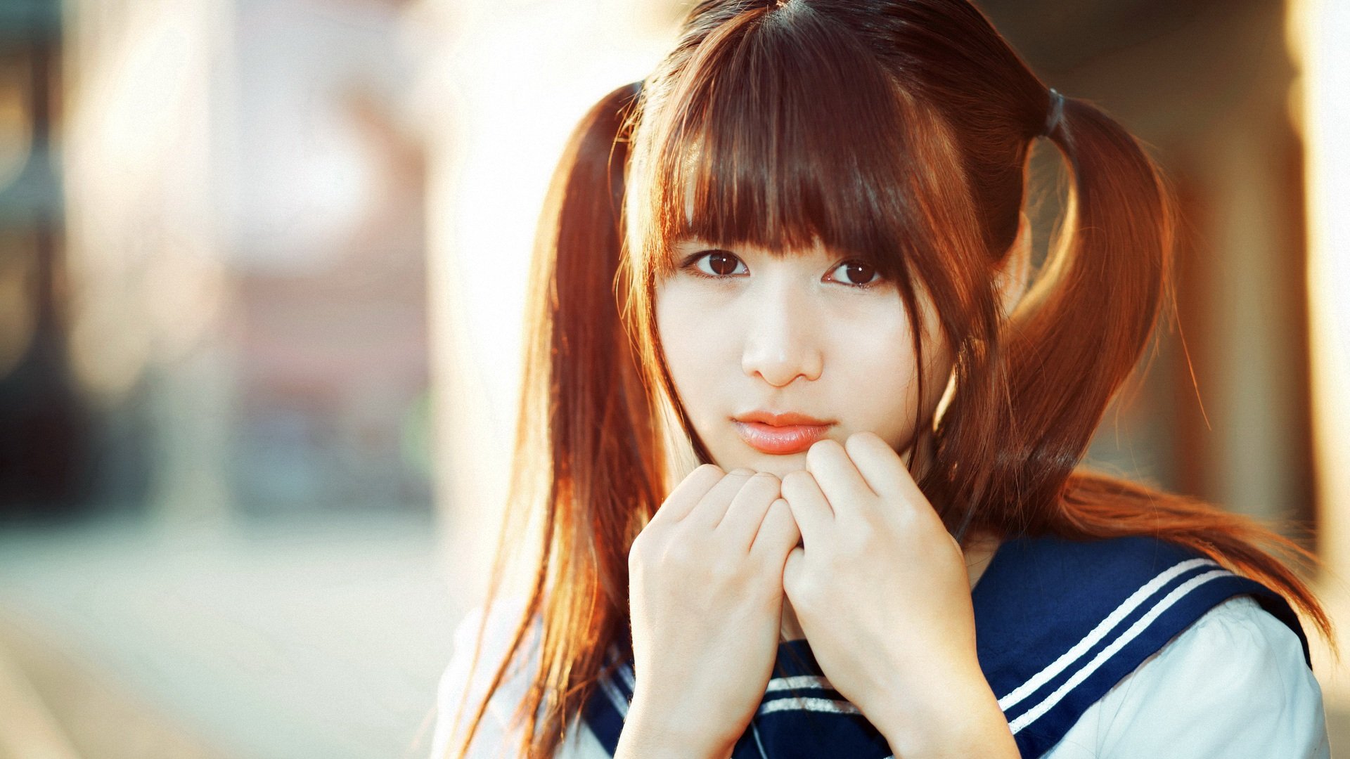 美女,萌妹子,马尾辫