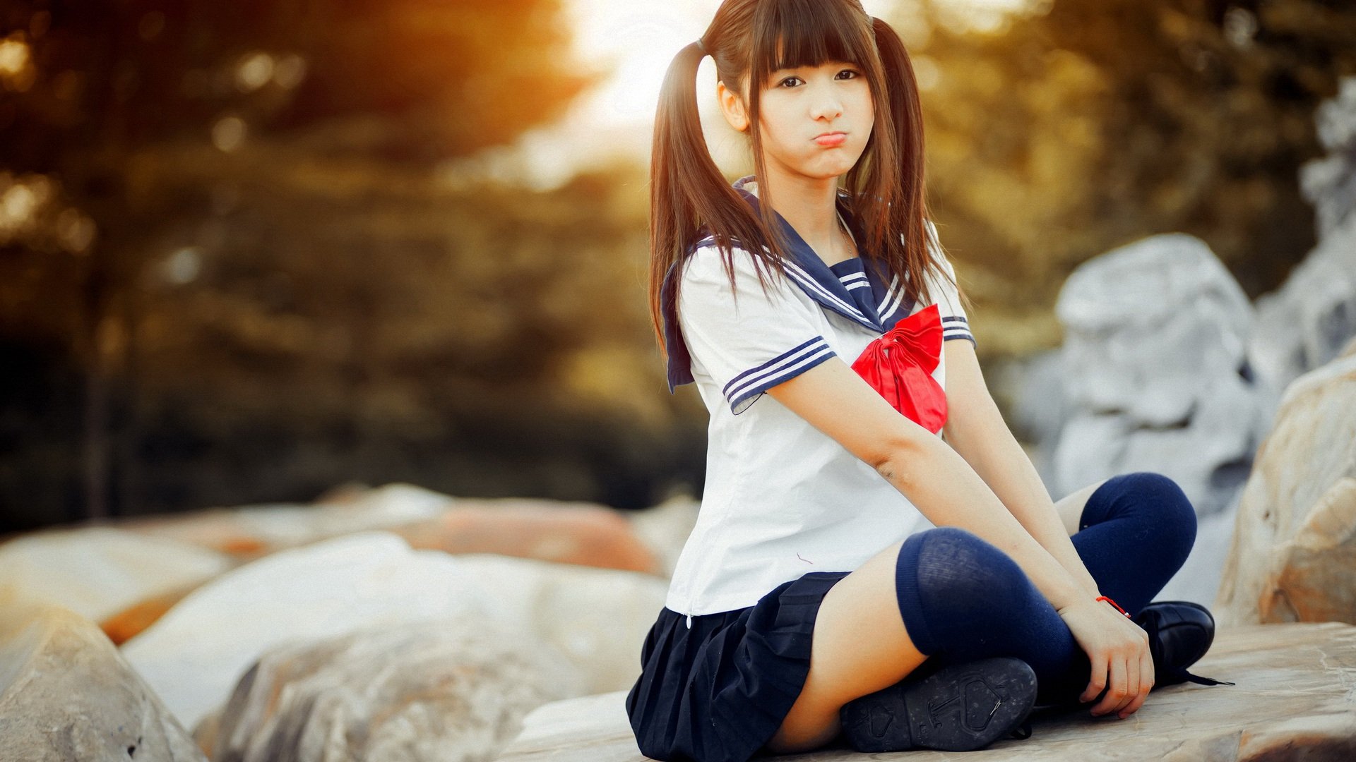 美女,萌妹子,马尾辫