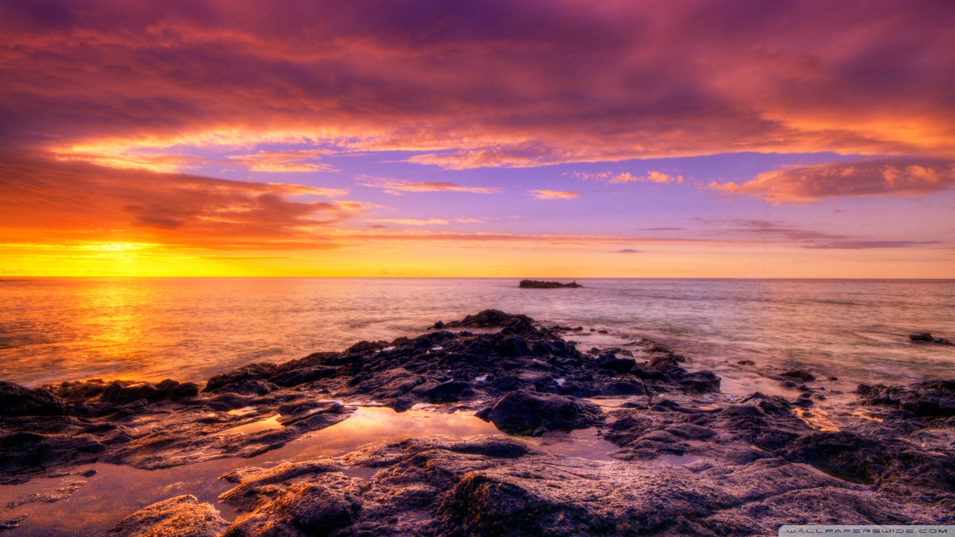 风景,落日余晖,儿童桌面专用