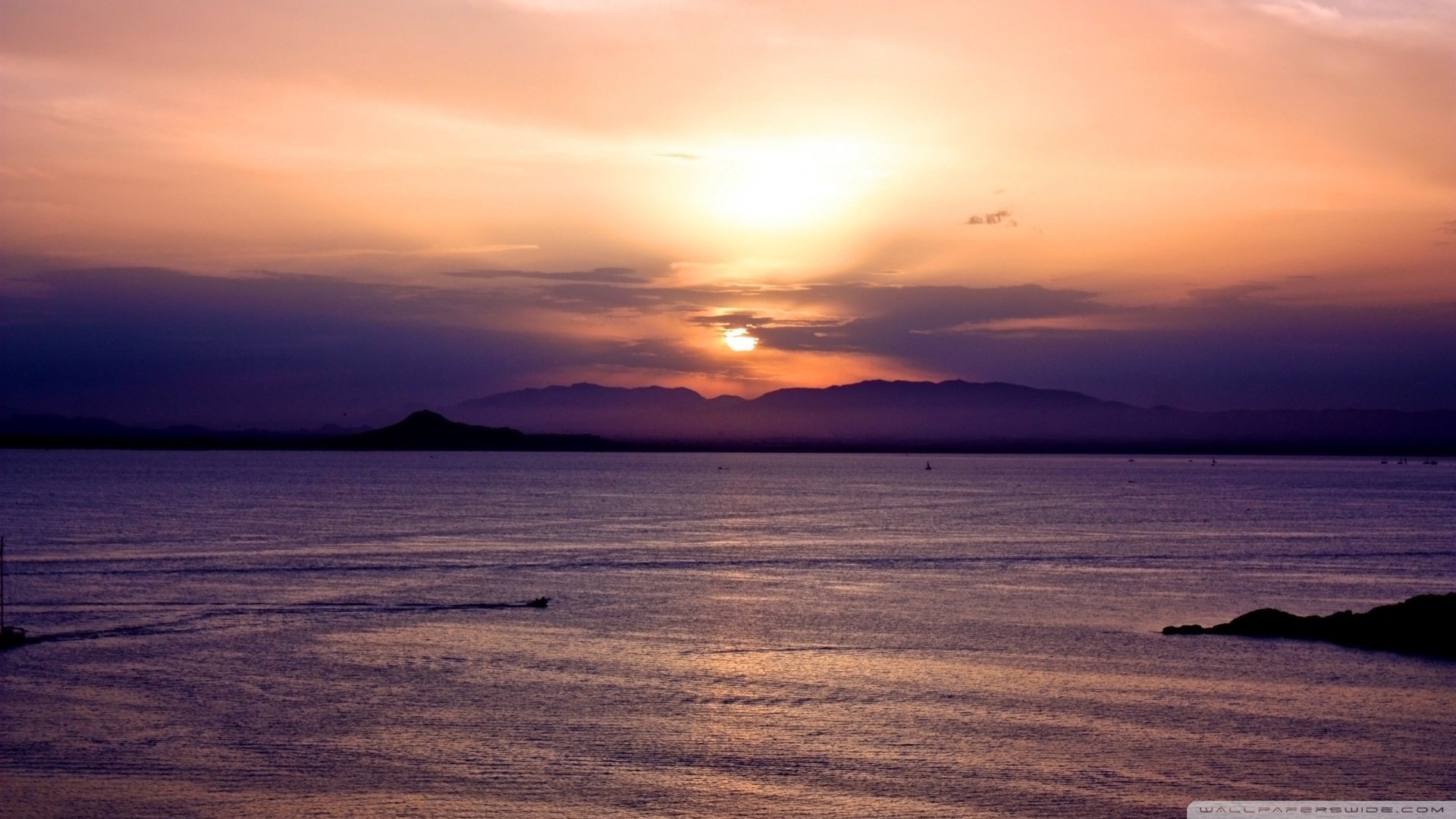 风景,落日余晖,儿童桌面专用