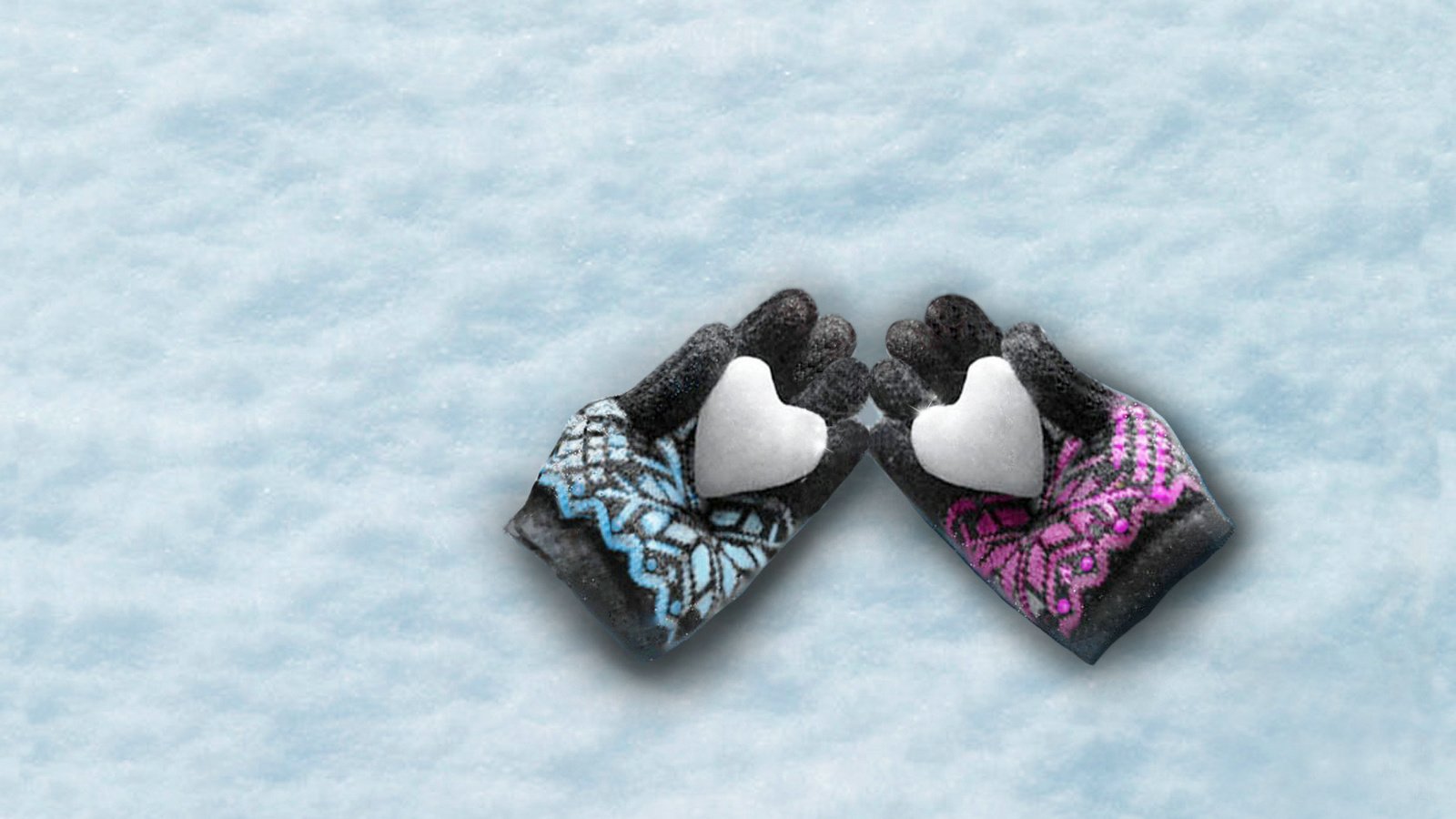 爱情美图,唯美温馨,雪地的爱情