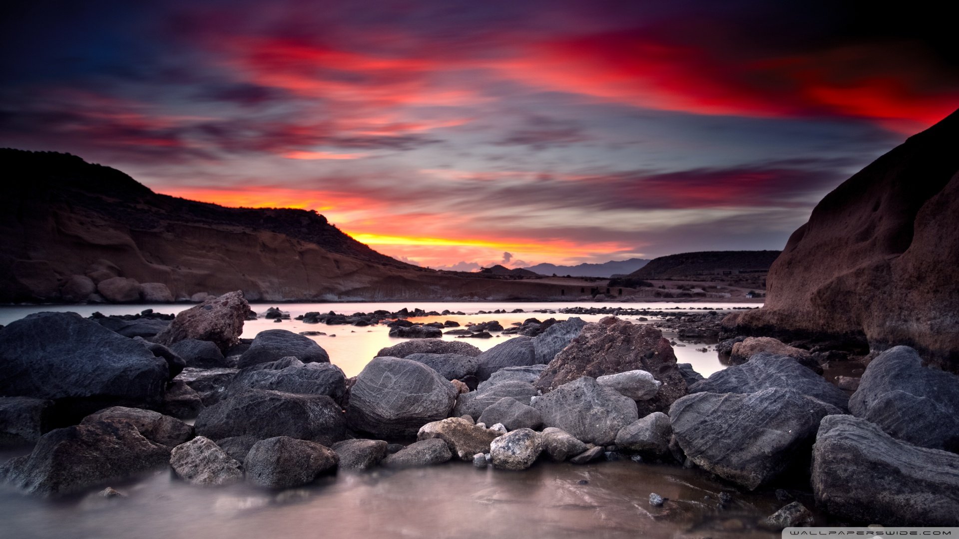 风景,落日余晖,儿童桌面专用
