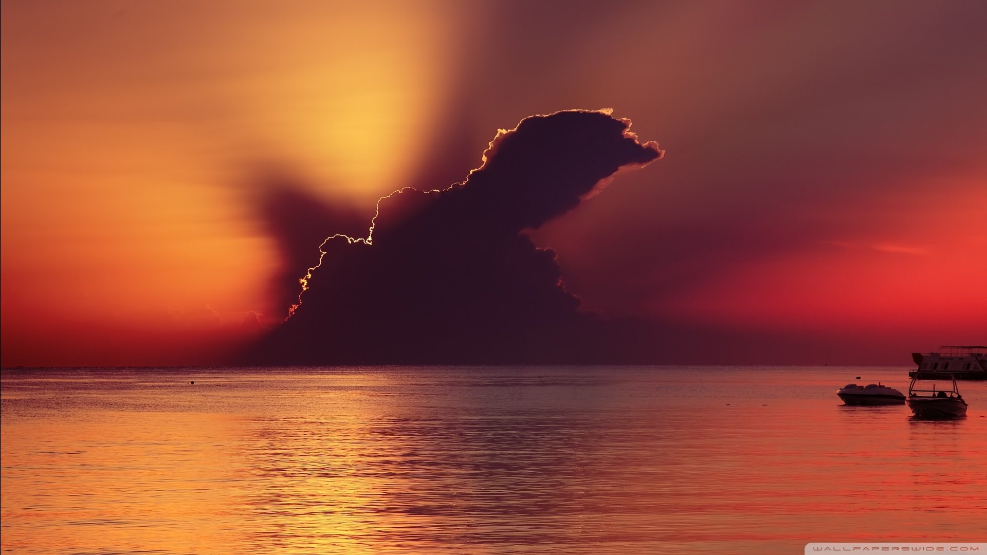 风景,落日余晖,儿童桌面专用