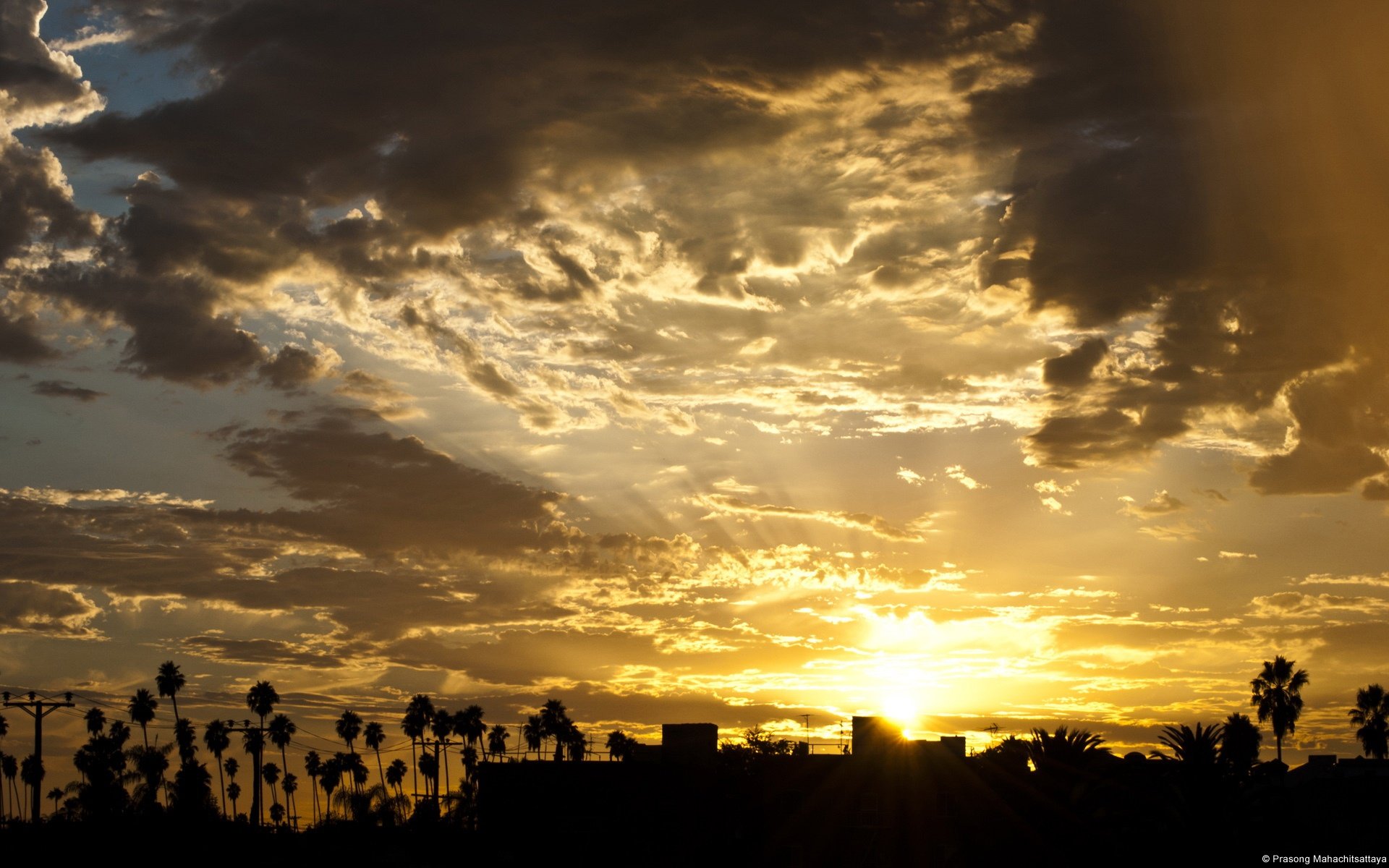 风景,落日余晖,儿童桌面专用